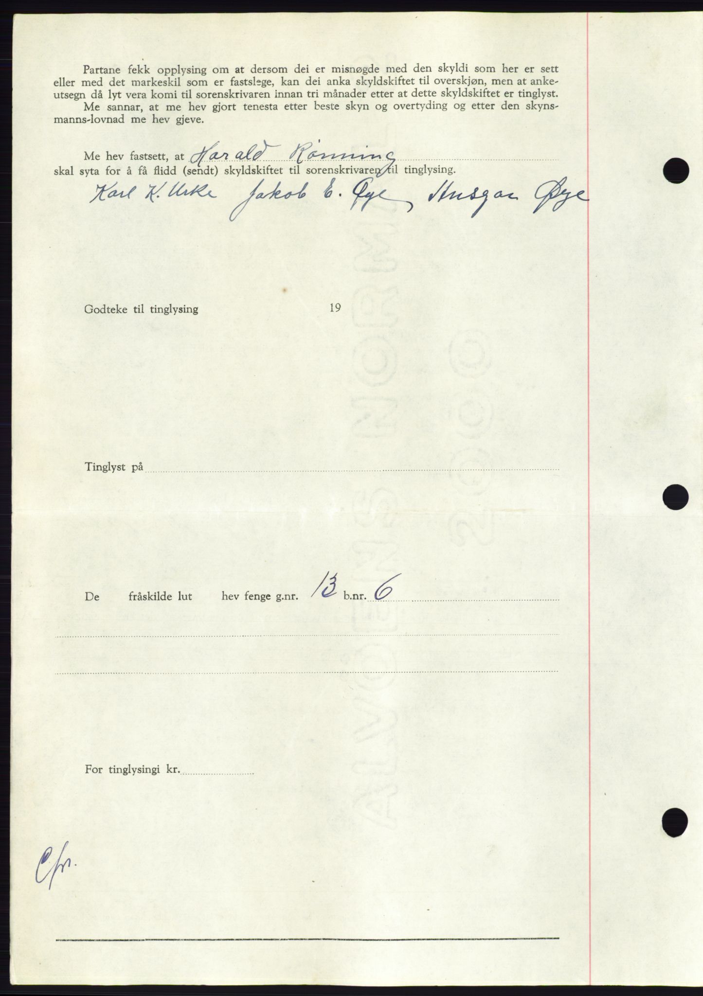 Søre Sunnmøre sorenskriveri, AV/SAT-A-4122/1/2/2C/L0105: Pantebok nr. 31A, 1956-1957, Dagboknr: 187/1957