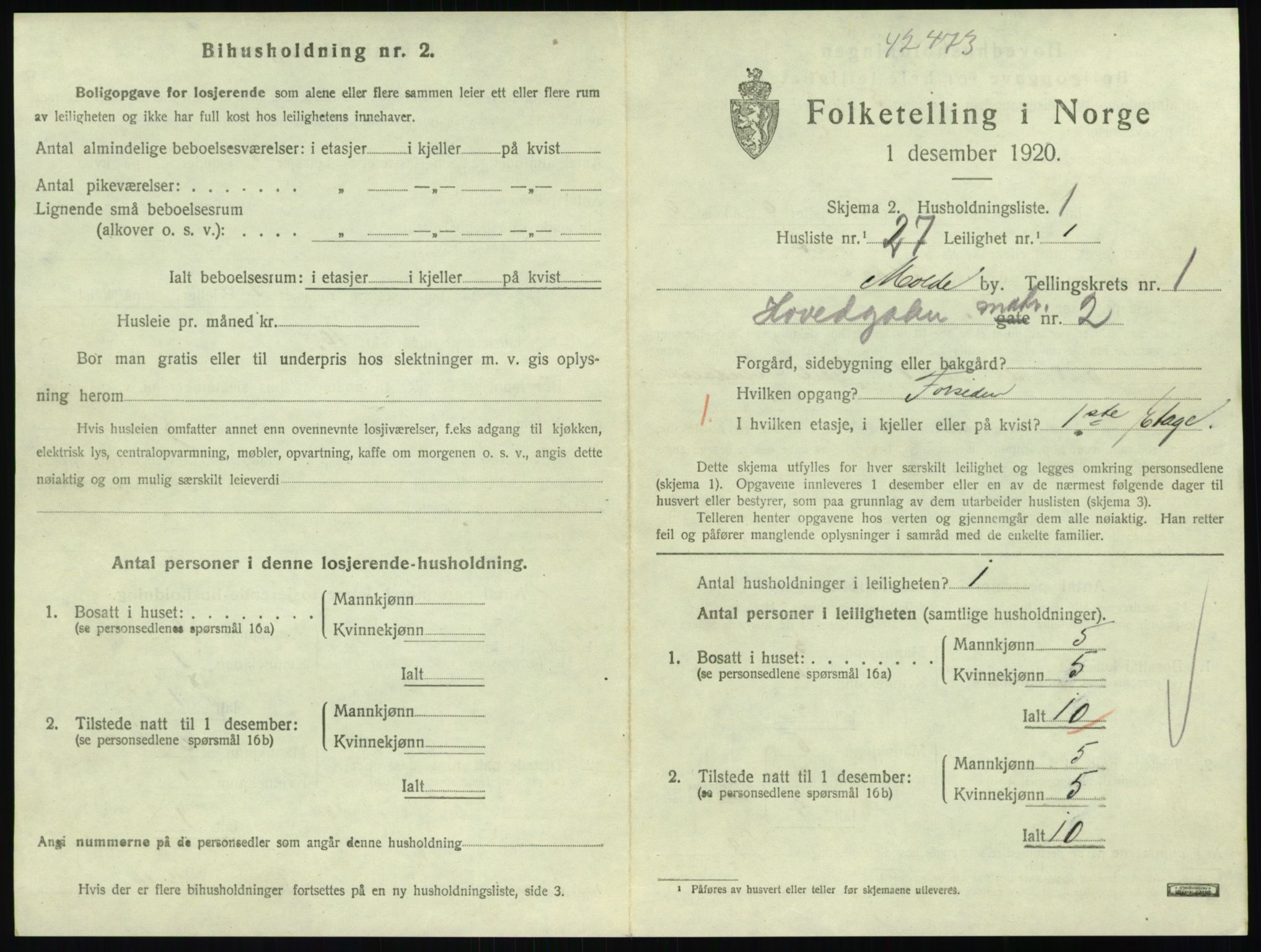SAT, Folketelling 1920 for 1502 Molde kjøpstad, 1920, s. 889