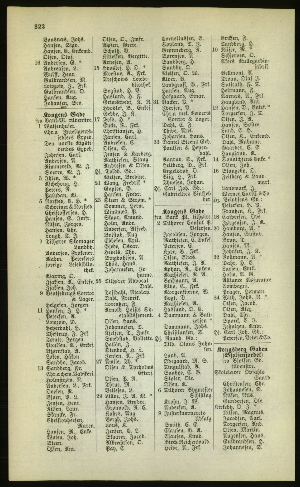 Kristiania/Oslo adressebok, PUBL/-, 1880, s. 322