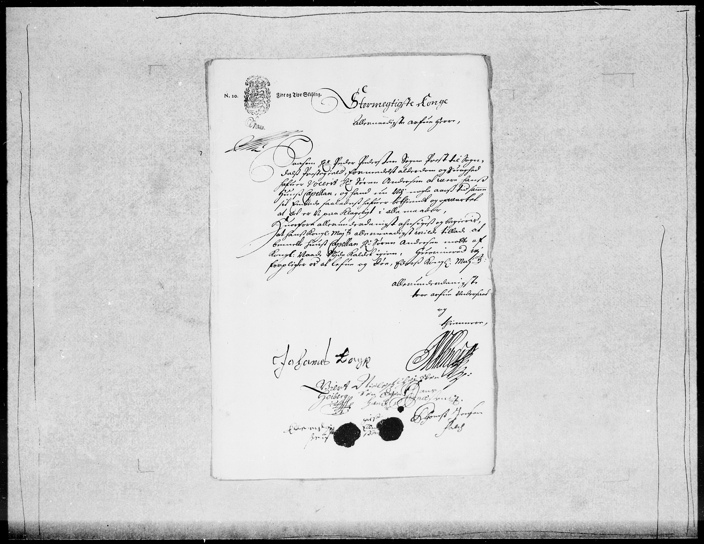 Danske Kanselli 1572-1799, AV/RA-EA-3023/F/Fc/Fcc/Fcca/L0045: Norske innlegg 1572-1799, 1691-1693, s. 282