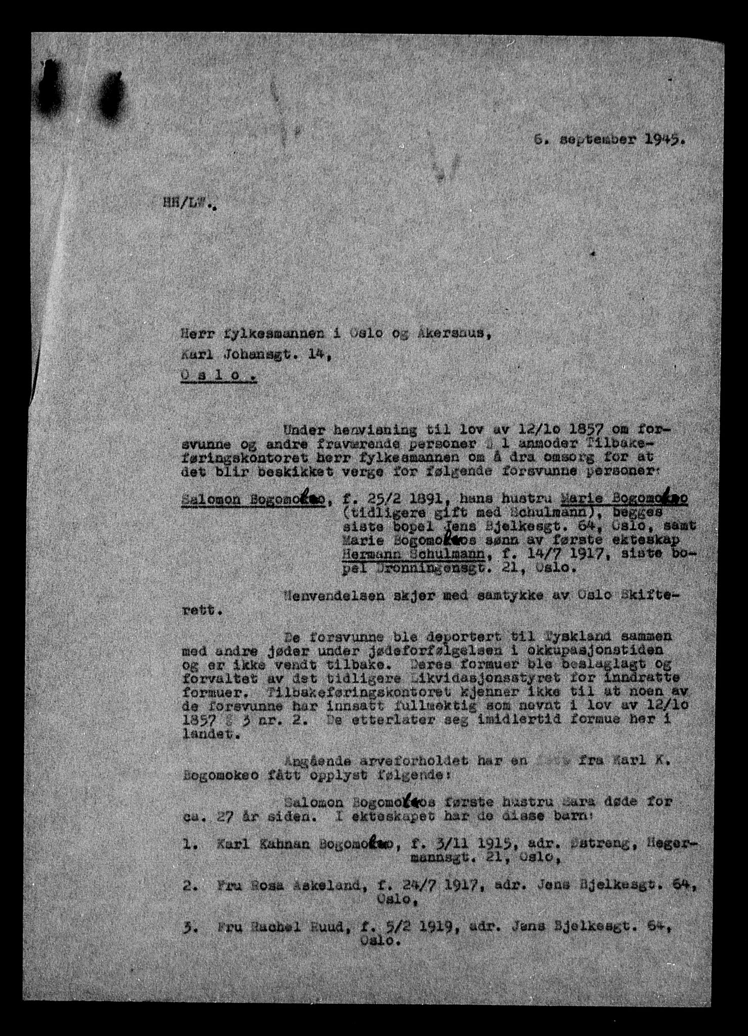 Justisdepartementet, Tilbakeføringskontoret for inndratte formuer, AV/RA-S-1564/H/Hc/Hcc/L0979: --, 1945-1947, s. 376