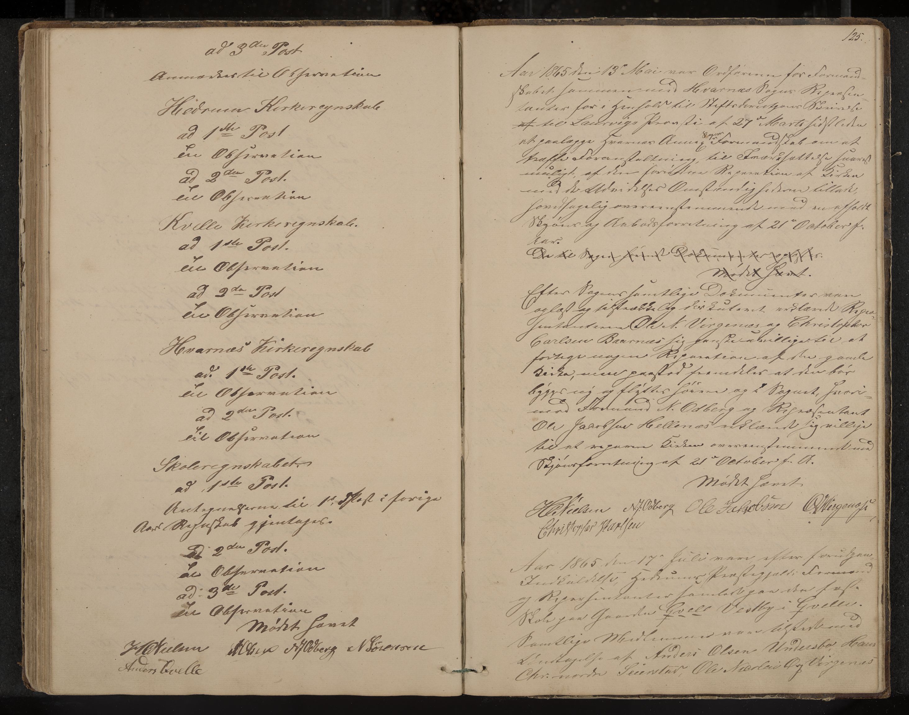 Hedrum formannskap og sentraladministrasjon, IKAK/0727021/A/Aa/L0002: Møtebok, 1853-1867, s. 125