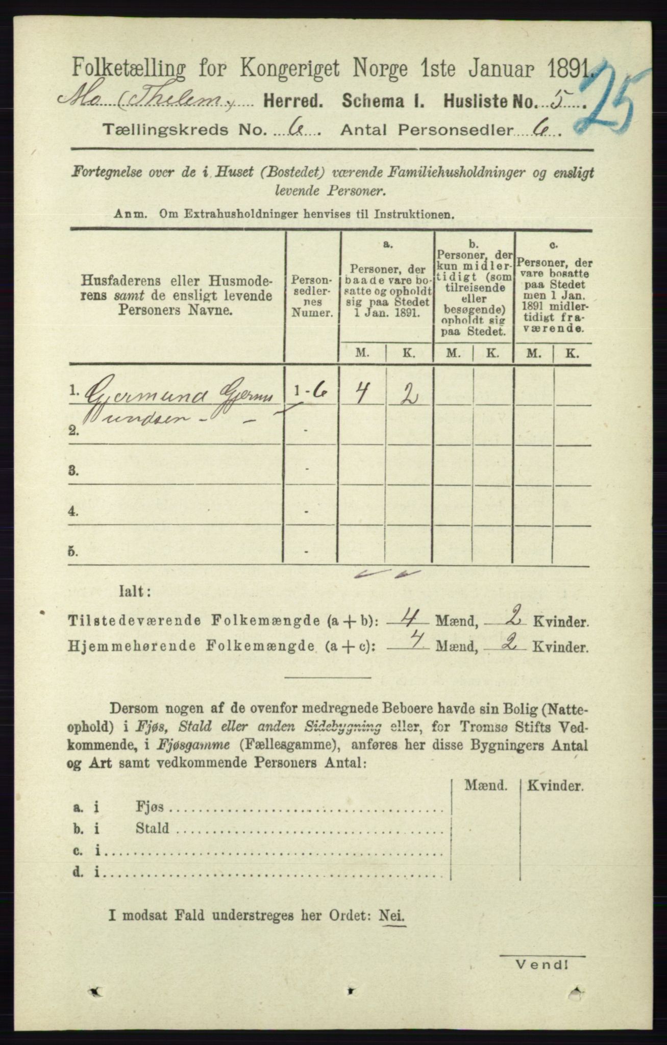 RA, Folketelling 1891 for 0832 Mo herred, 1891, s. 1486