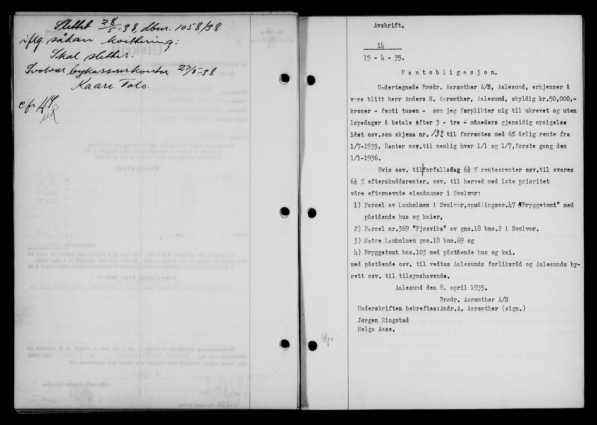 Lofoten sorenskriveri, SAT/A-0017/1/2/2C/L0031b: Pantebok nr. 31b, 1935-1935, Tingl.dato: 15.04.1935