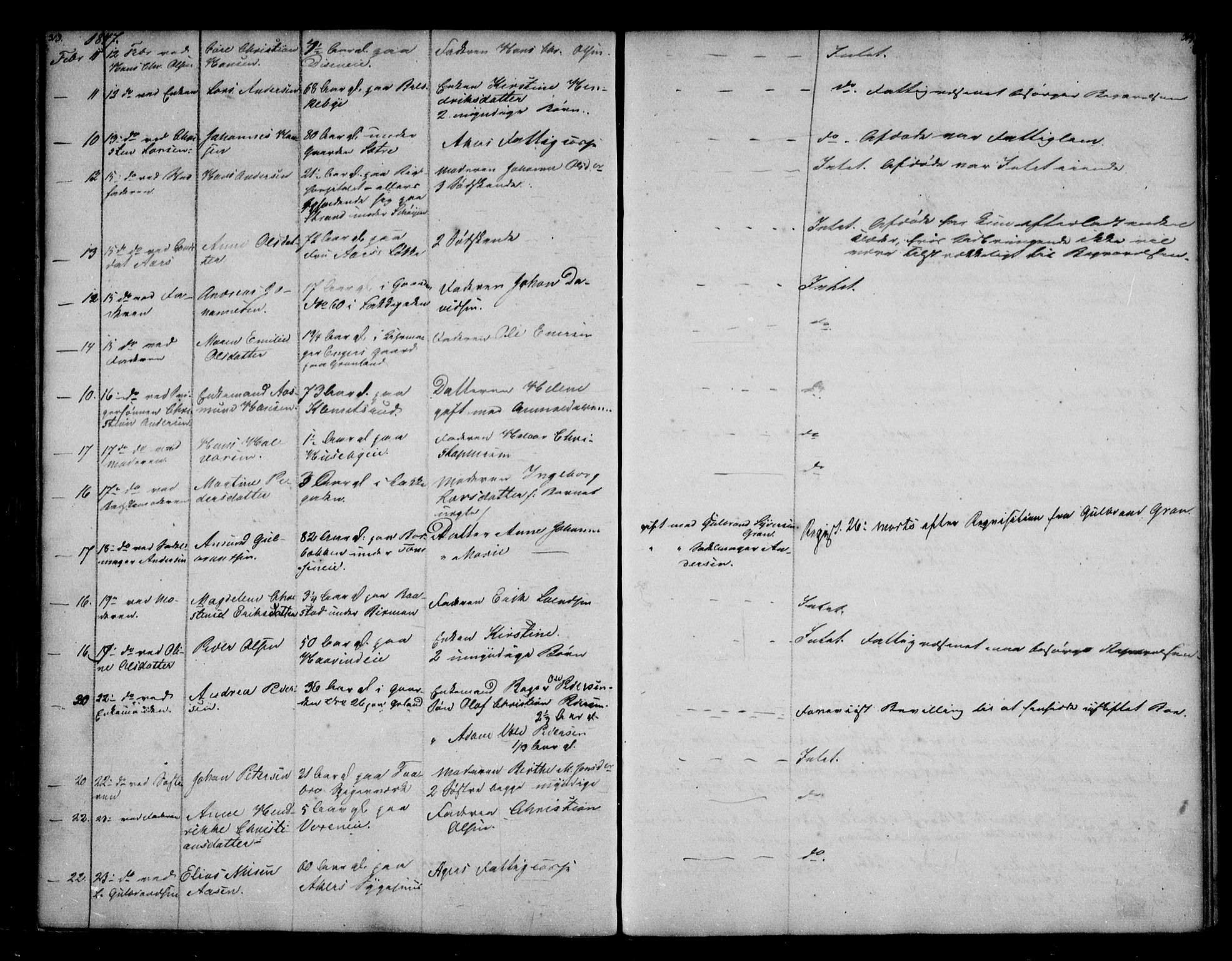 Aker sorenskriveri, AV/SAO-A-10895/H/Ha/Haa/L0002: Dødsanmeldelsesprotokoll, 1839-1850, s. 313-314