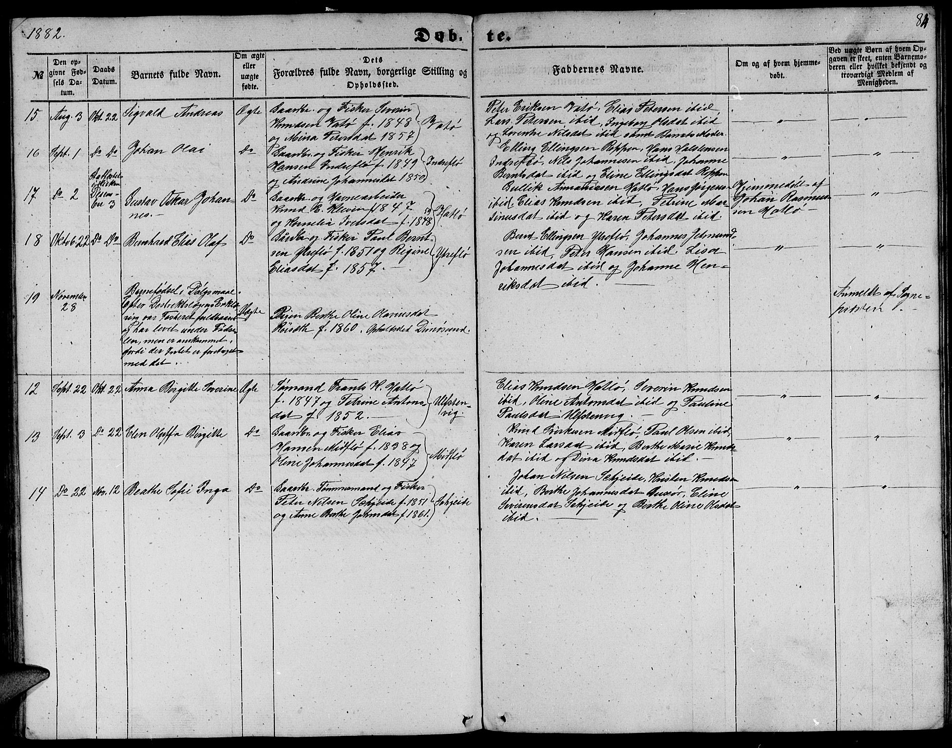 Ministerialprotokoller, klokkerbøker og fødselsregistre - Møre og Romsdal, AV/SAT-A-1454/509/L0111: Klokkerbok nr. 509C01, 1854-1882, s. 84