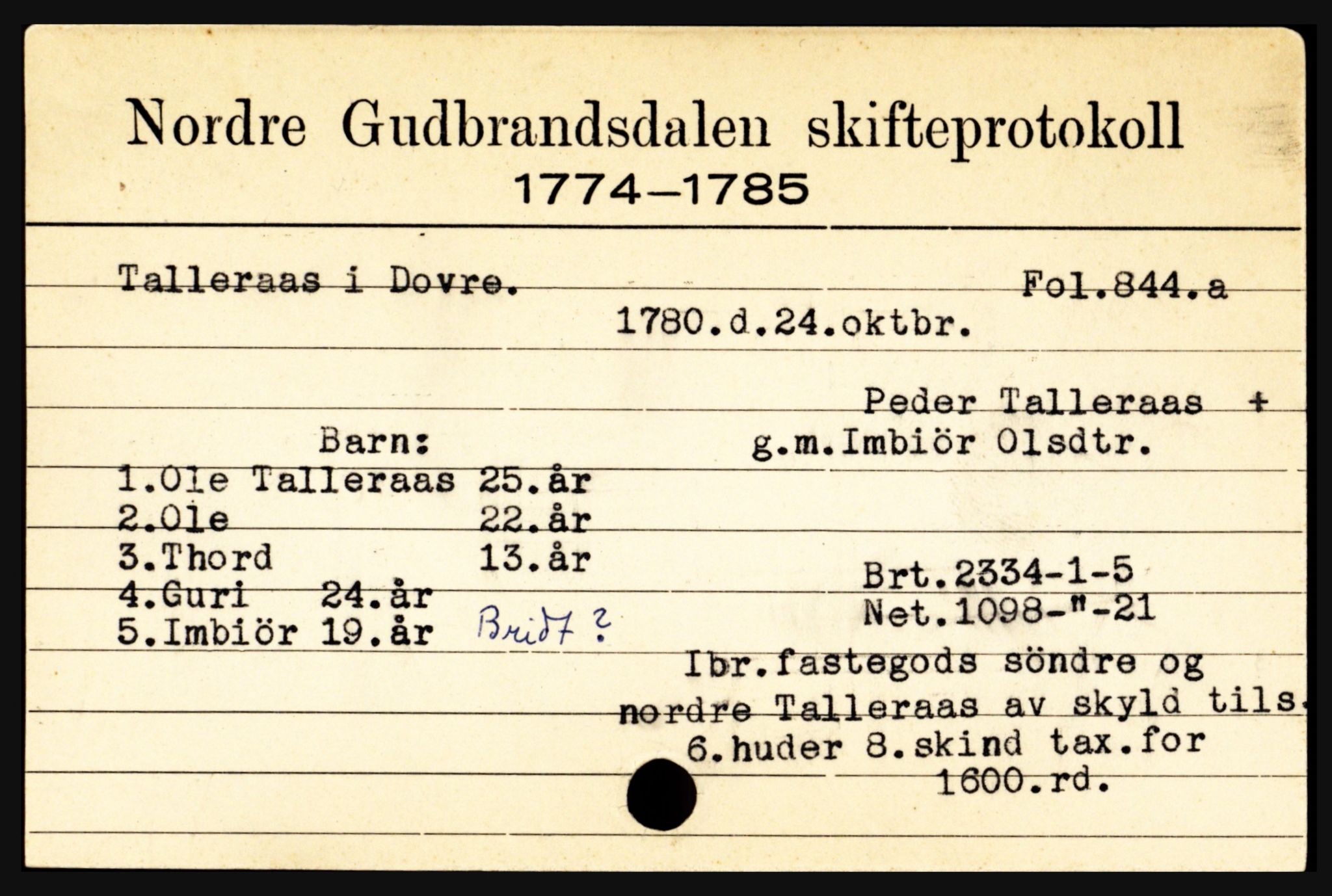Nord-Gudbrandsdal tingrett, SAH/TING-002/J, 1658-1900, s. 14025