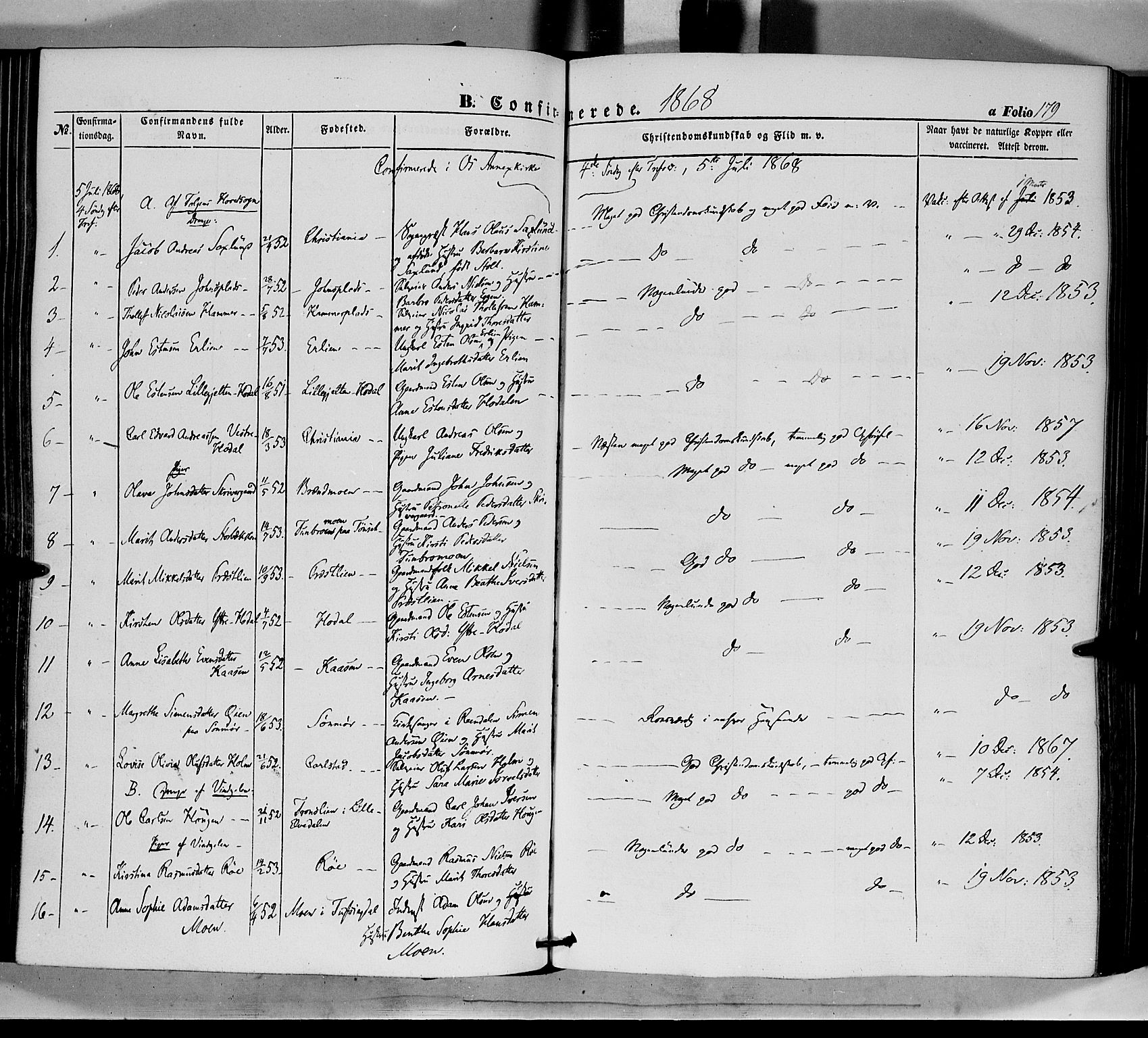 Tolga prestekontor, AV/SAH-PREST-062/K/L0006: Ministerialbok nr. 6, 1852-1876, s. 179