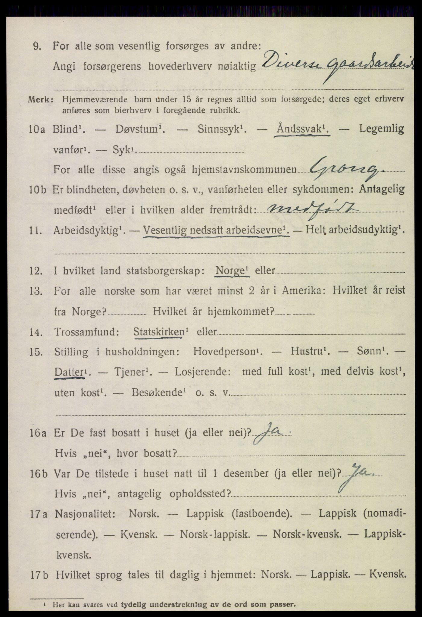 SAT, Folketelling 1920 for 1742 Grong herred, 1920, s. 3724