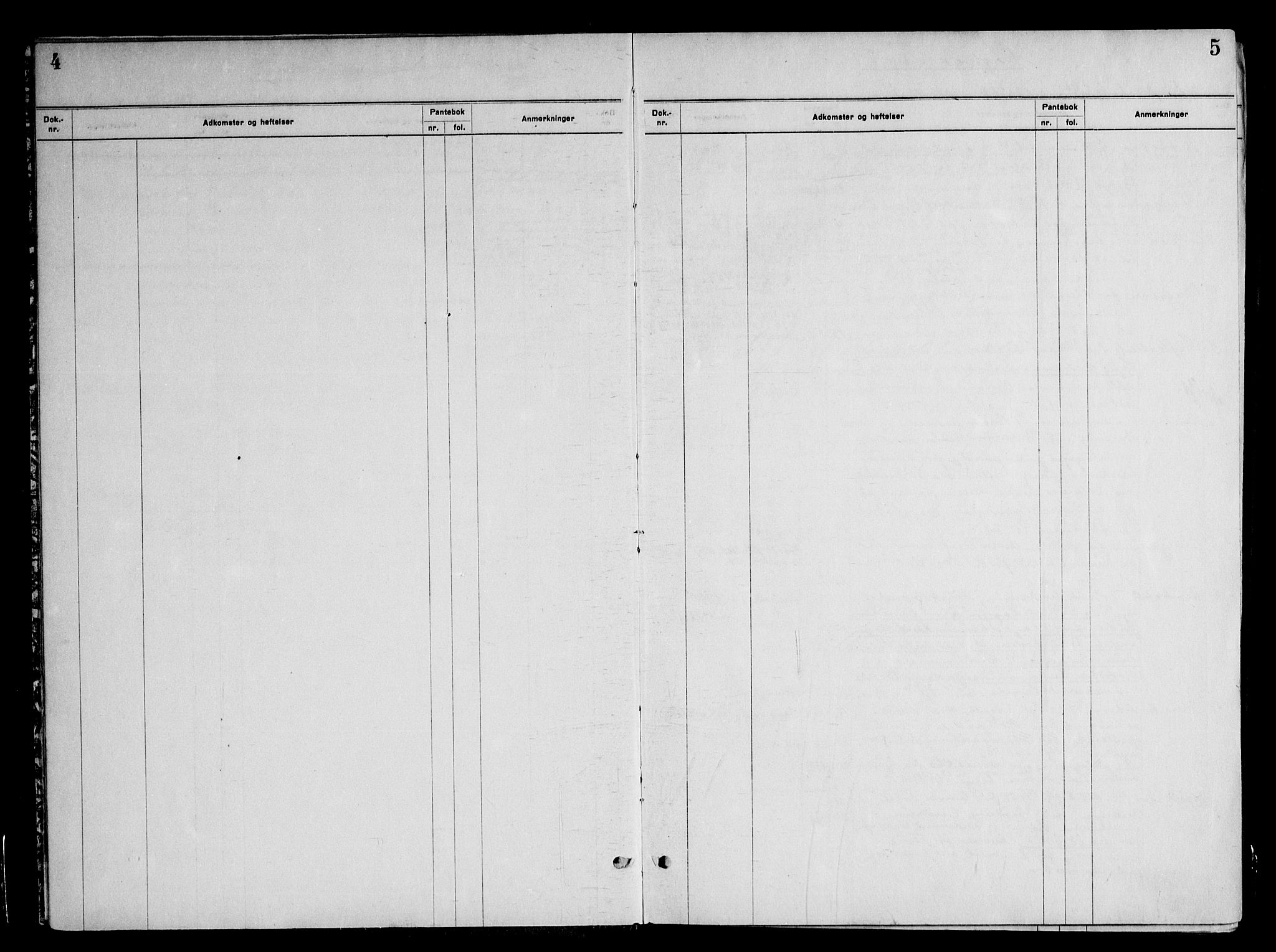 Moss byfogd, SAO/A-10863/G/Ga/Gaf/L0009: Panteregister nr. VI 9, 1921-1921, s. 4-5
