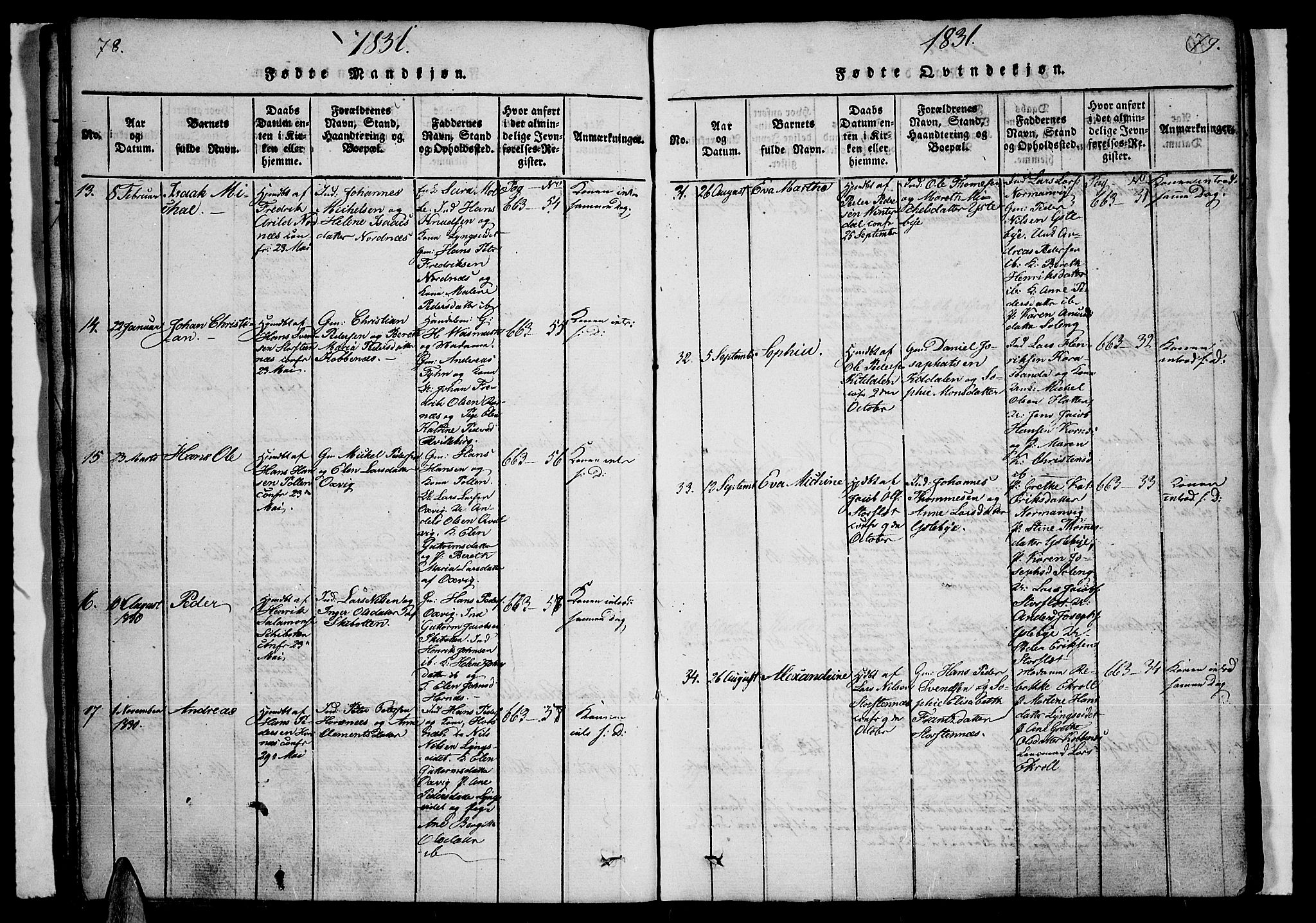 Lyngen sokneprestembete, AV/SATØ-S-1289/H/He/Heb/L0001klokker: Klokkerbok nr. 1, 1826-1838, s. 78-79