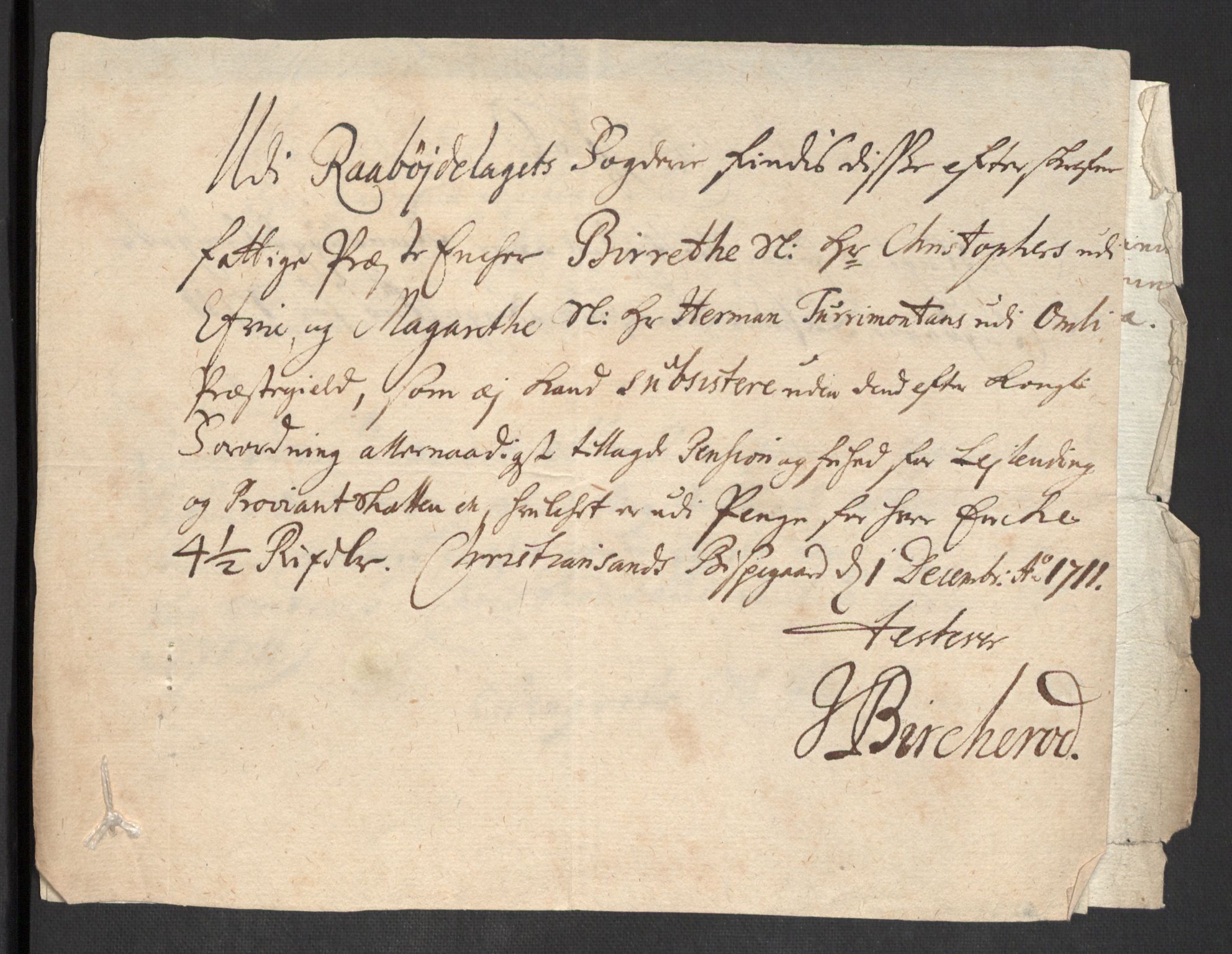 Rentekammeret inntil 1814, Reviderte regnskaper, Fogderegnskap, AV/RA-EA-4092/R40/L2449: Fogderegnskap Råbyggelag, 1709-1711, s. 296