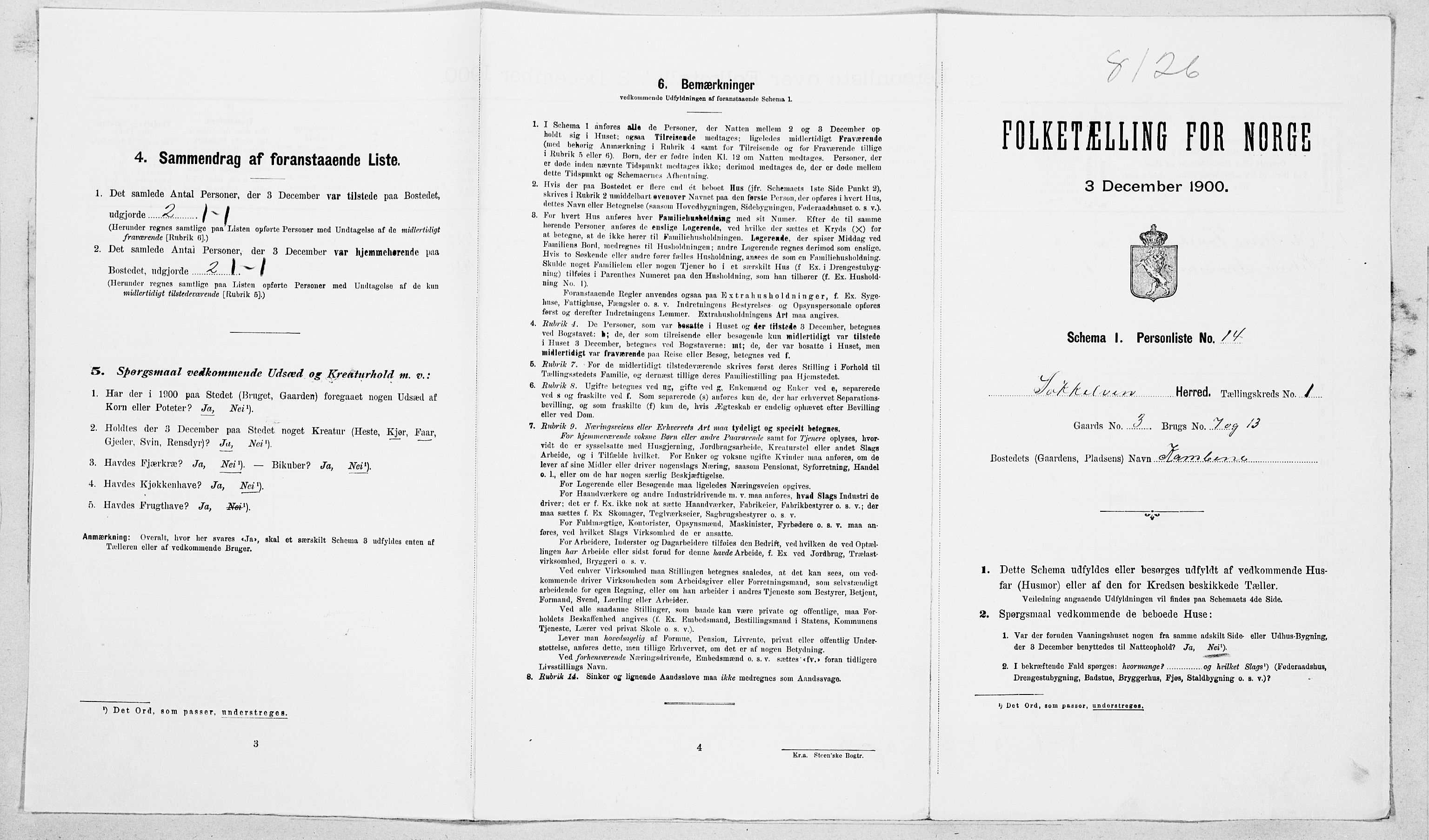 SAT, Folketelling 1900 for 1528 Sykkylven herred, 1900, s. 84