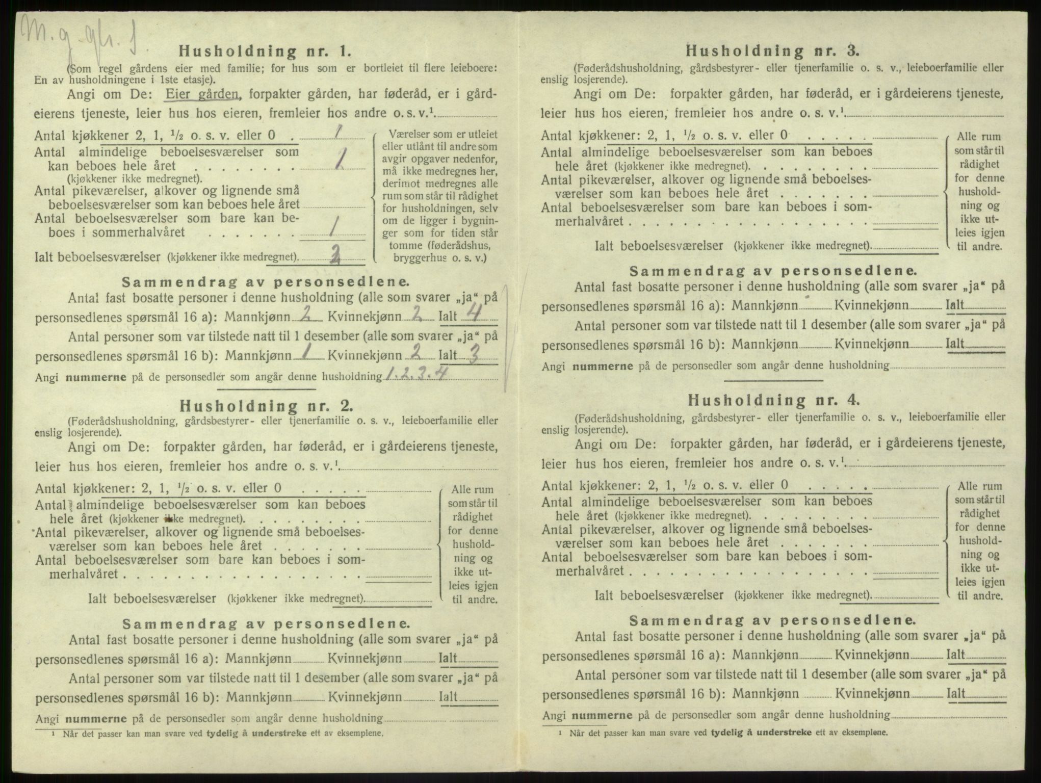 SAB, Folketelling 1920 for 1430 Gaular herred, 1920, s. 310