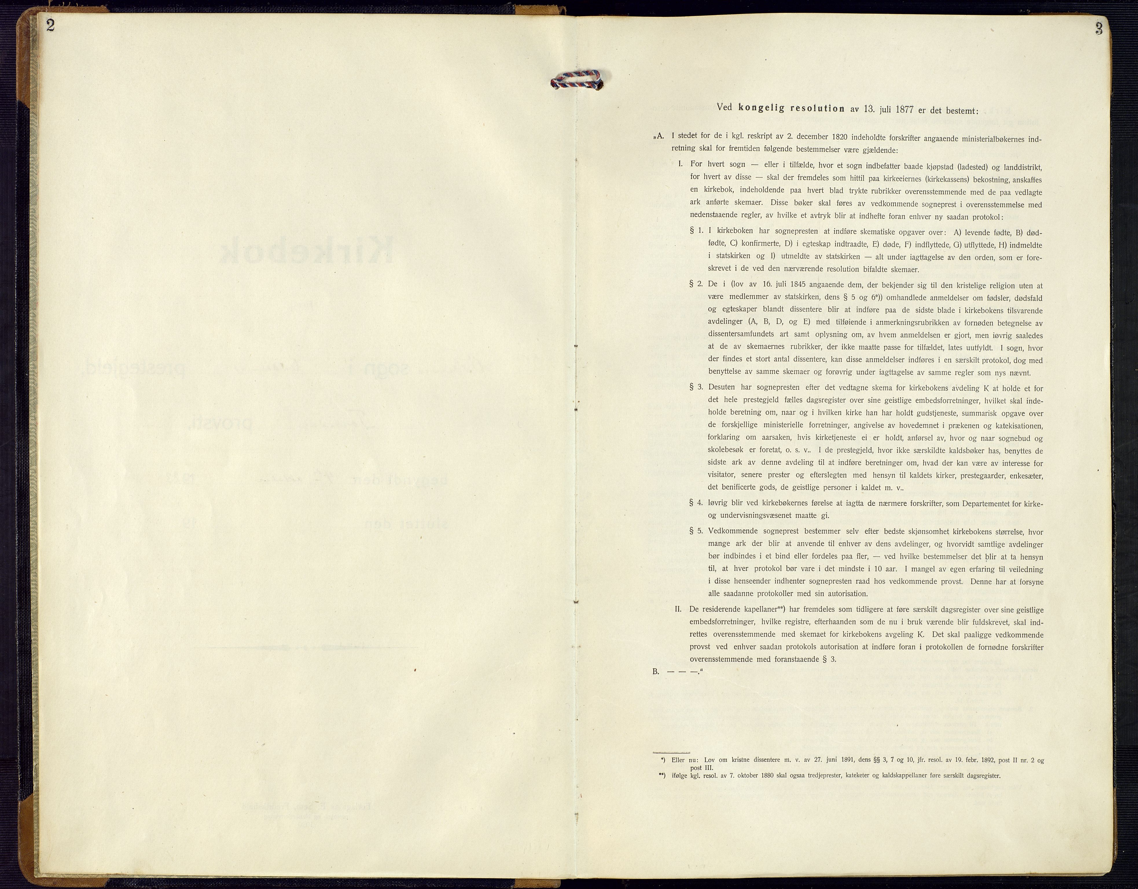 Oddernes sokneprestkontor, SAK/1111-0033/F/Fb/Fba/L0011: Klokkerbok nr. B 11, 1923-1969, s. 2-3