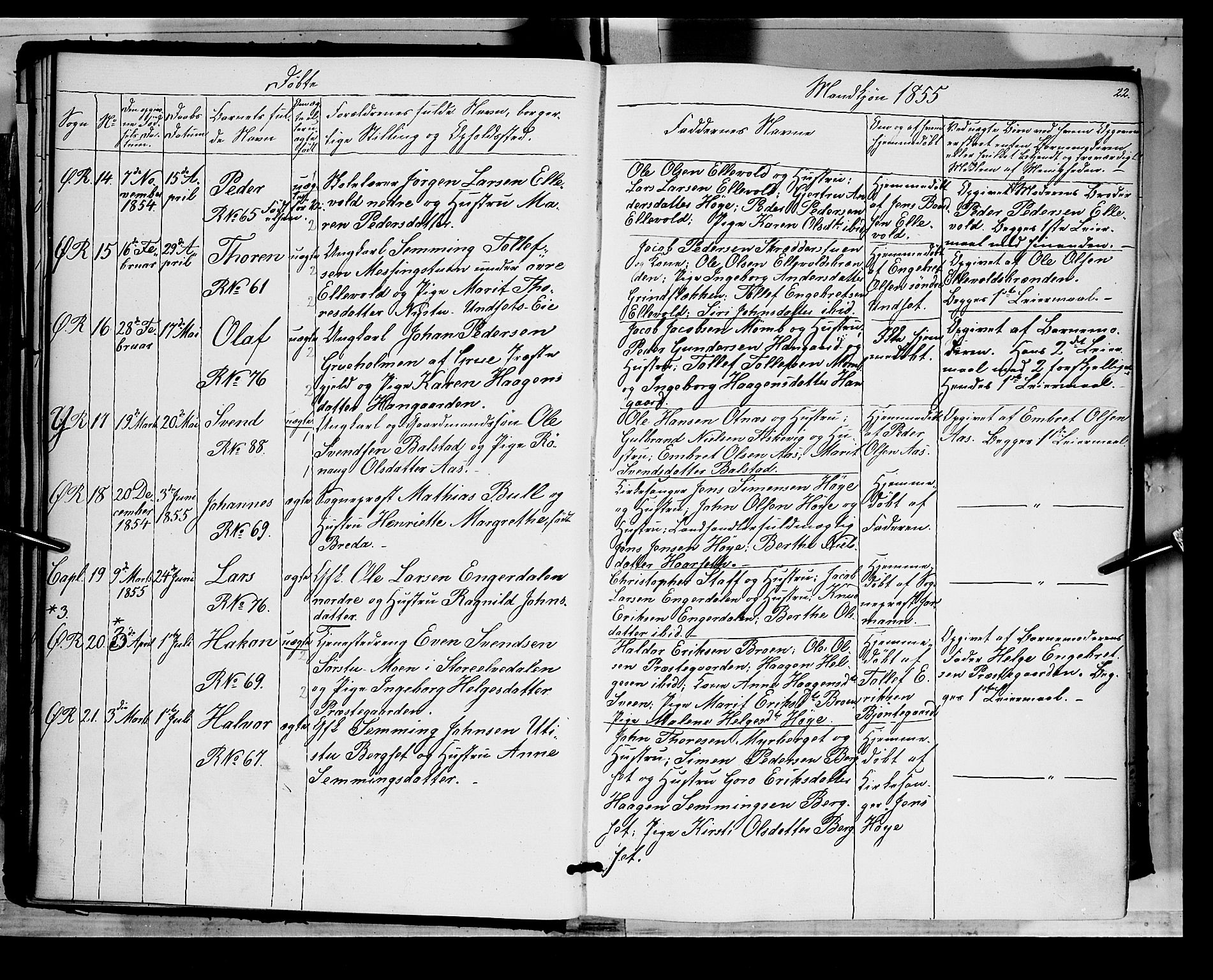 Rendalen prestekontor, AV/SAH-PREST-054/H/Ha/Haa/L0005: Ministerialbok nr. 5, 1853-1866, s. 22