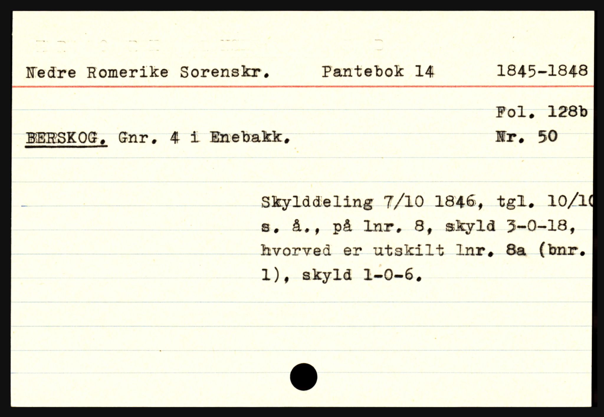 Statsarkivet i Oslo, AV/SAO-A-10621/Z/Zb/L0009: Enebakk (Auen - Årsrud), Feiring (Almelien - Torgunrød), Fet m/ Rælingen (Auten - Garder), s. 50