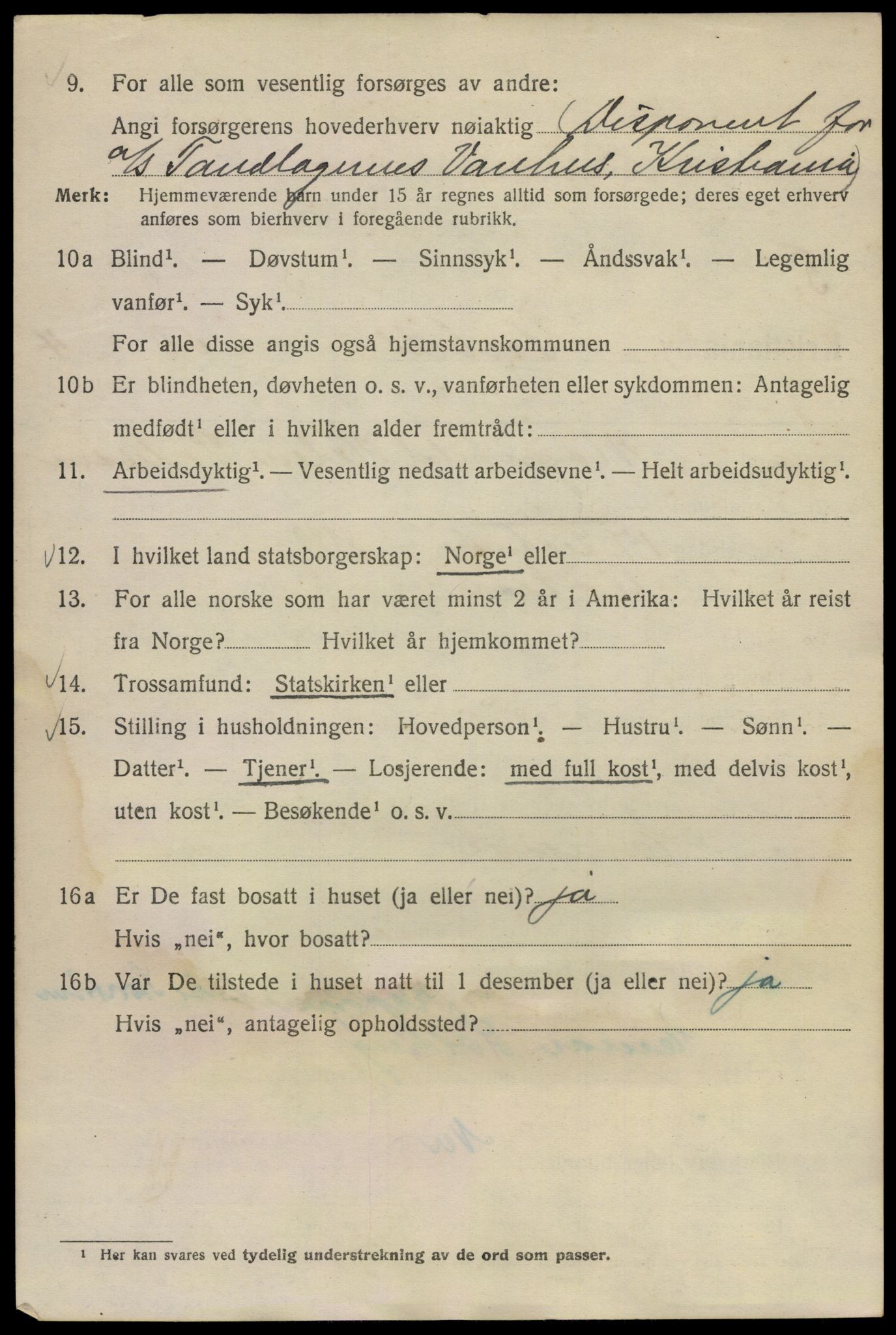 SAO, Folketelling 1920 for 0301 Kristiania kjøpstad, 1920, s. 247006