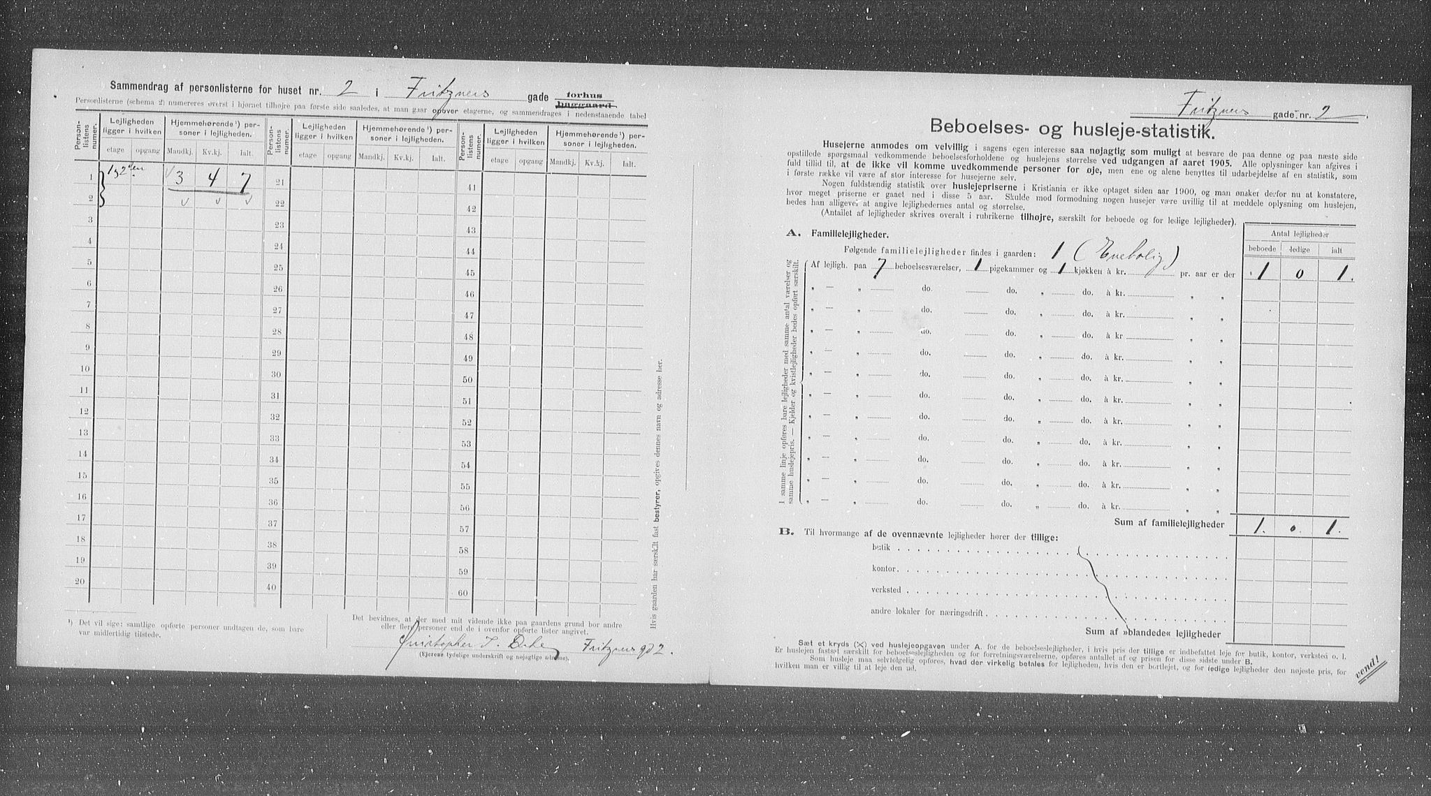 OBA, Kommunal folketelling 31.12.1905 for Kristiania kjøpstad, 1905, s. 13965