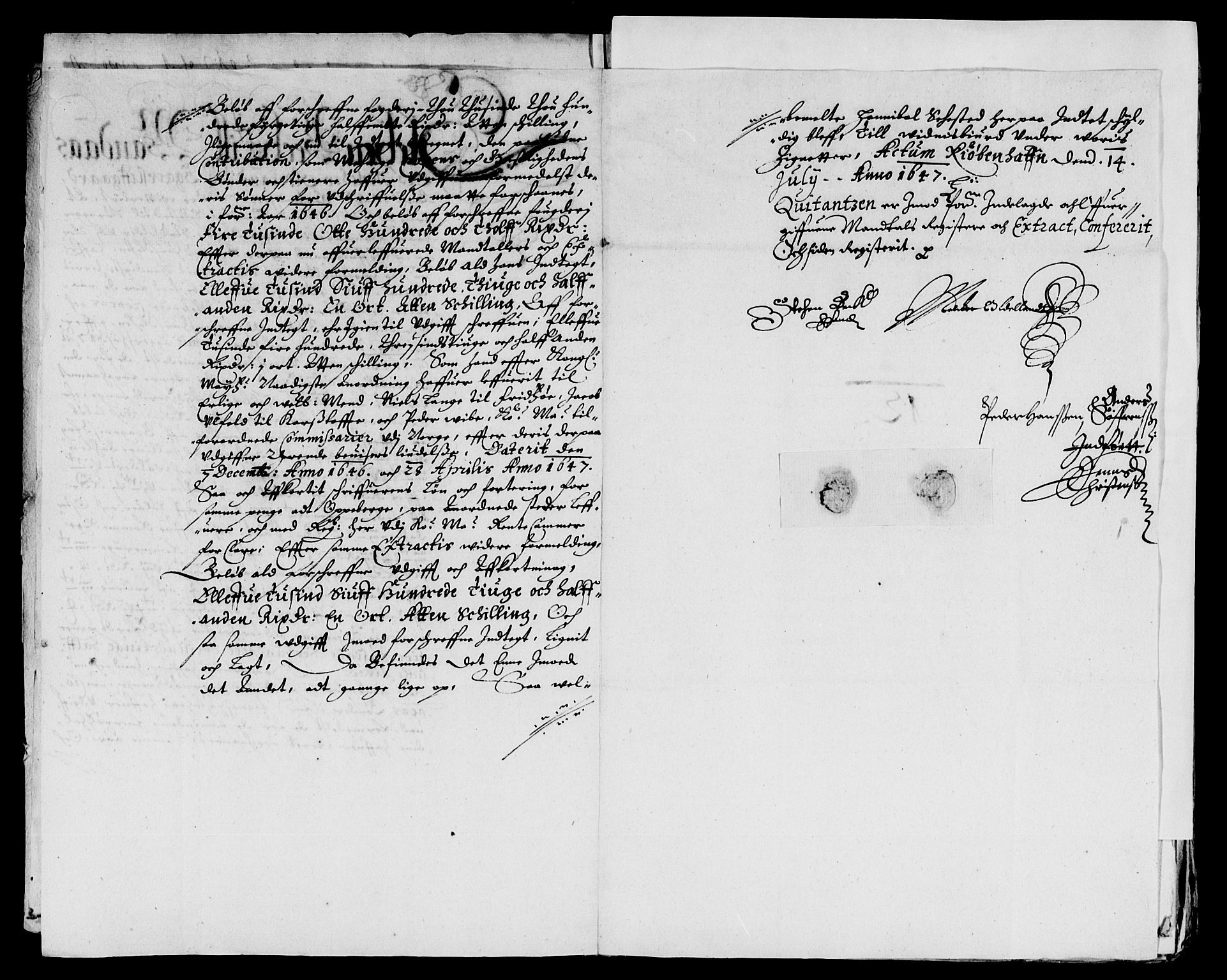 Rentekammeret inntil 1814, Reviderte regnskaper, Lensregnskaper, AV/RA-EA-5023/R/Rb/Rba/L0191: Akershus len, 1642-1648