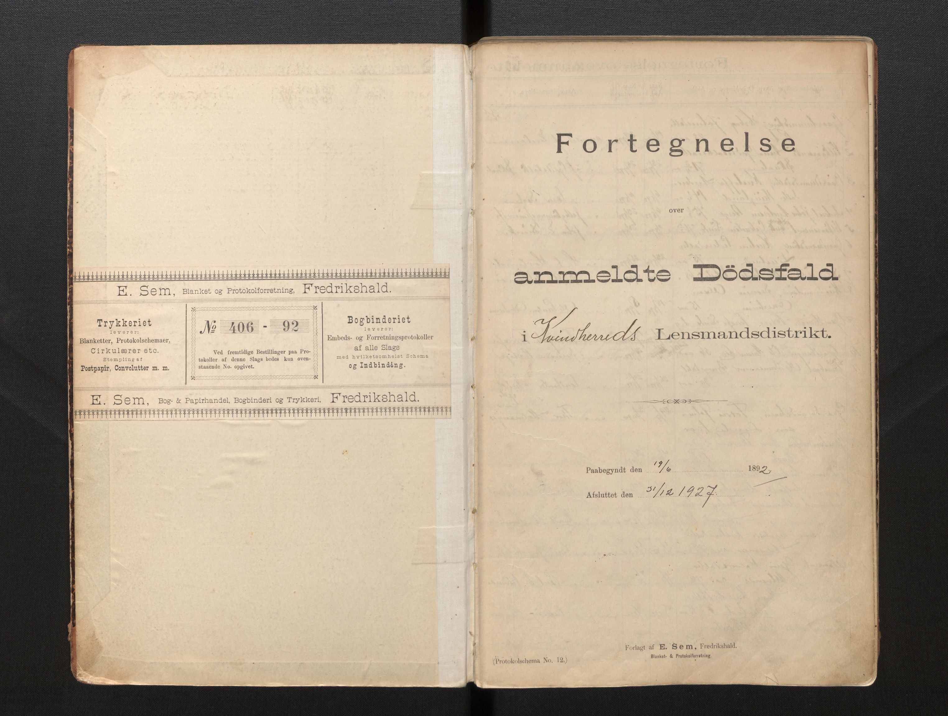 Lensmannen i Kvinnherad, SAB/A-33301/0006/L0003: Dødsfallprotokoll, 1892-1927