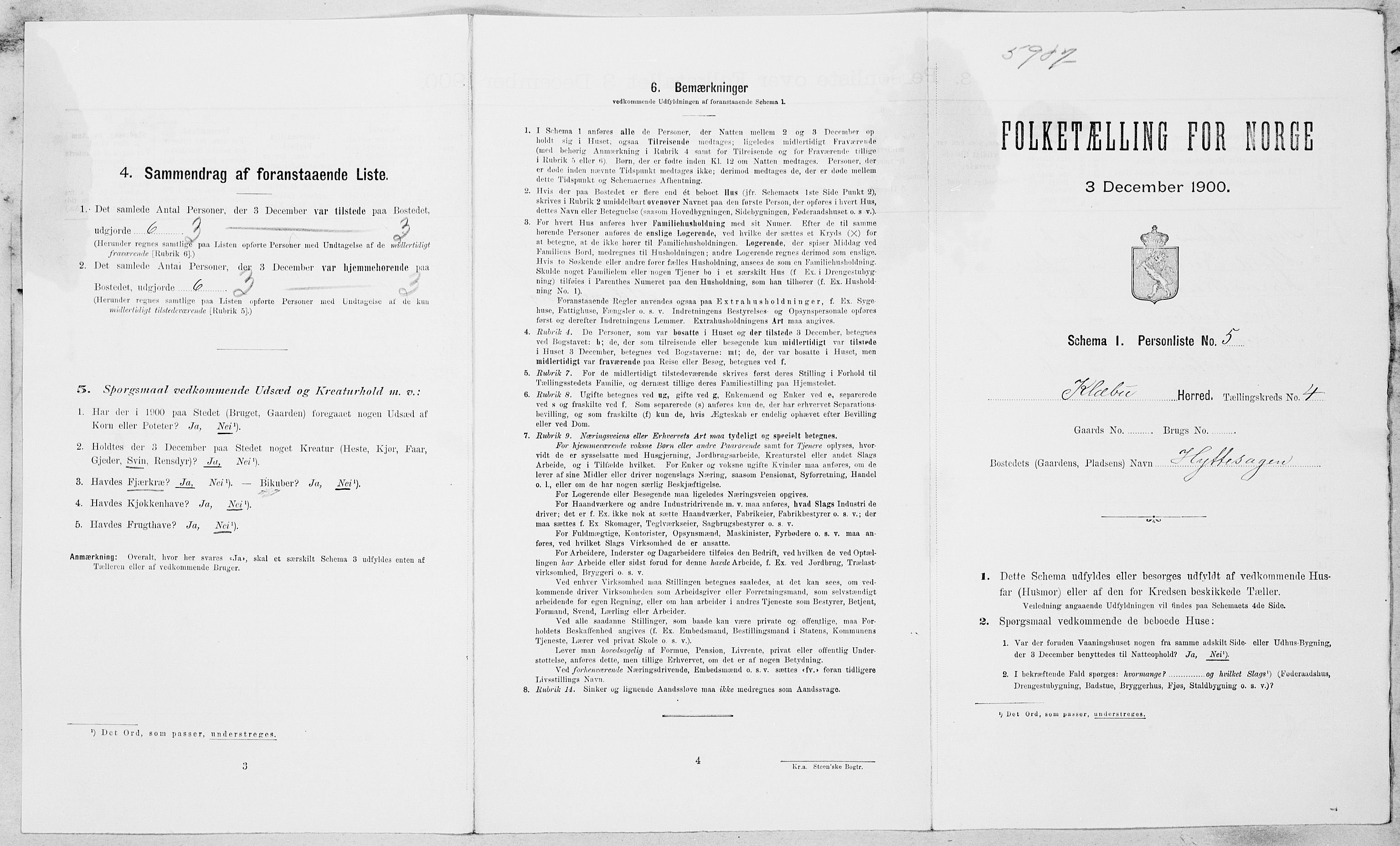 SAT, Folketelling 1900 for 1662 Klæbu herred, 1900, s. 188