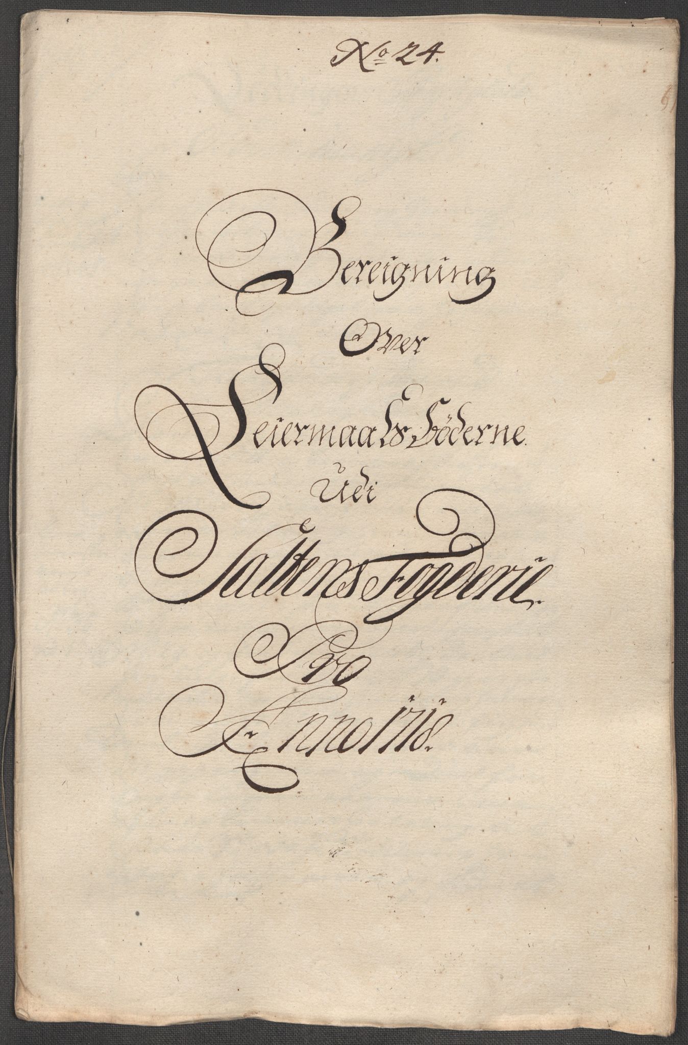 Rentekammeret inntil 1814, Reviderte regnskaper, Fogderegnskap, RA/EA-4092/R66/L4588: Fogderegnskap Salten, 1718, s. 295