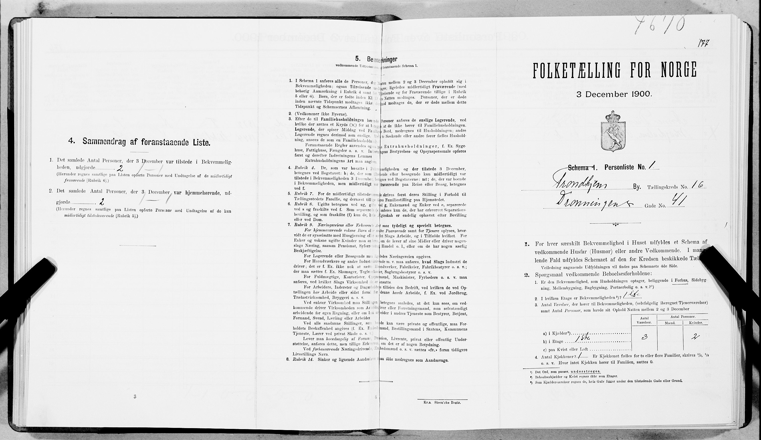 SAT, Folketelling 1900 for 1601 Trondheim kjøpstad, 1900, s. 2716