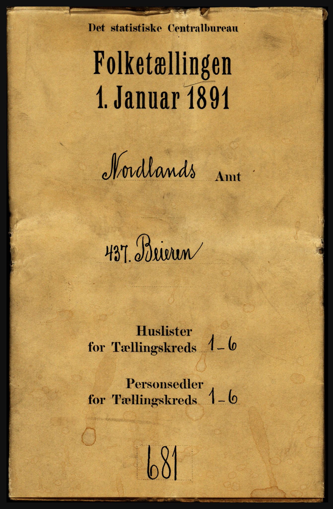 RA, Folketelling 1891 for 1839 Beiarn herred, 1891, s. 18