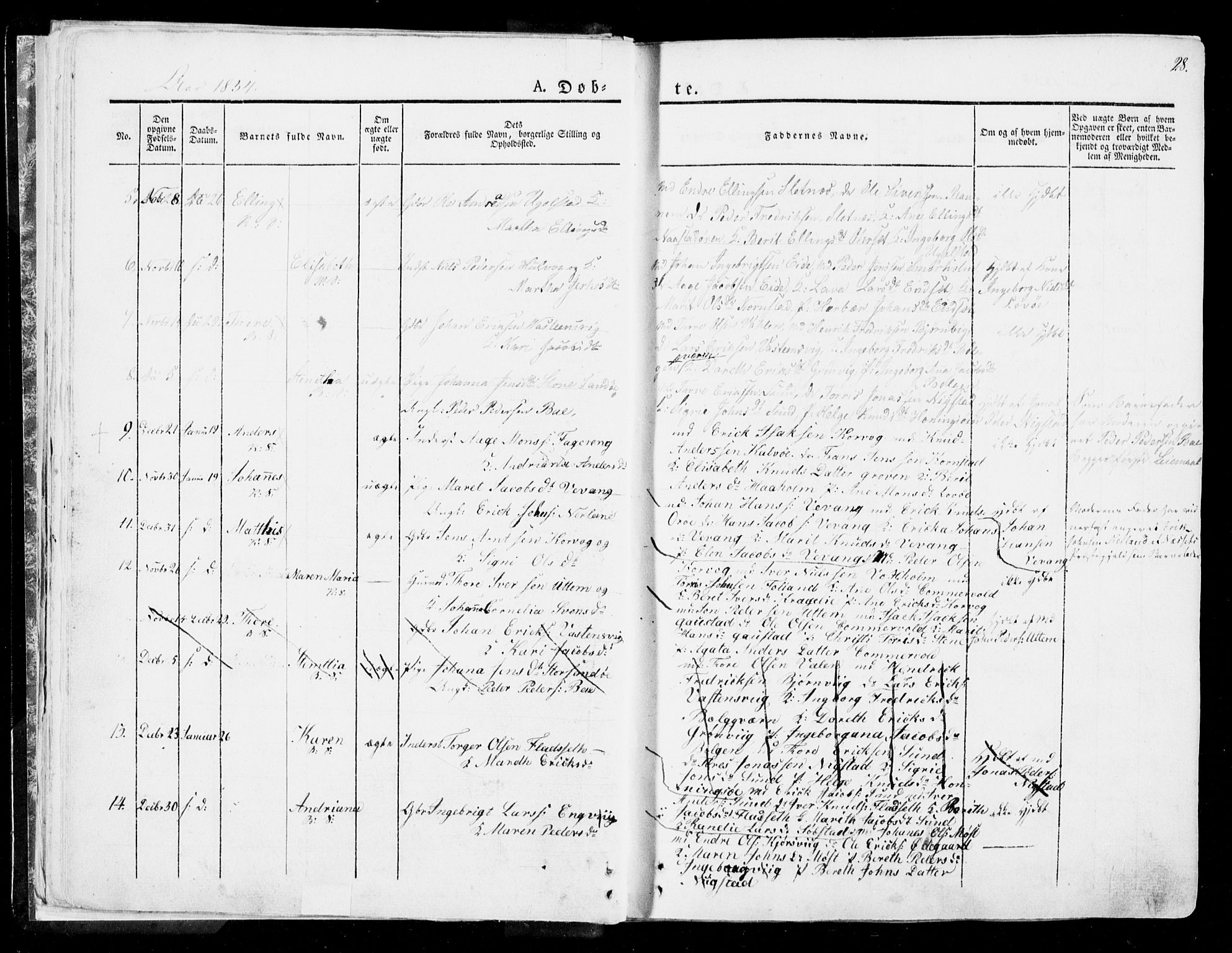 Ministerialprotokoller, klokkerbøker og fødselsregistre - Møre og Romsdal, AV/SAT-A-1454/568/L0803: Ministerialbok nr. 568A10, 1830-1853, s. 28