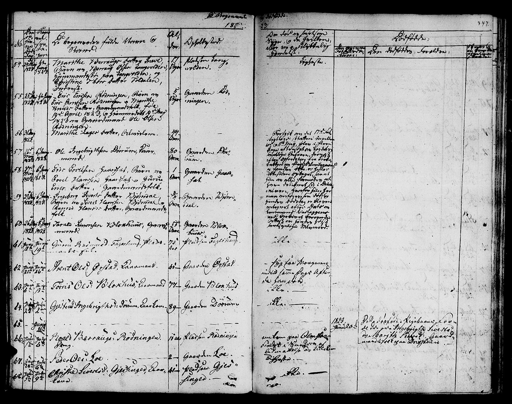 Ministerialprotokoller, klokkerbøker og fødselsregistre - Sør-Trøndelag, SAT/A-1456/678/L0897: Ministerialbok nr. 678A06-07, 1821-1847, s. 347