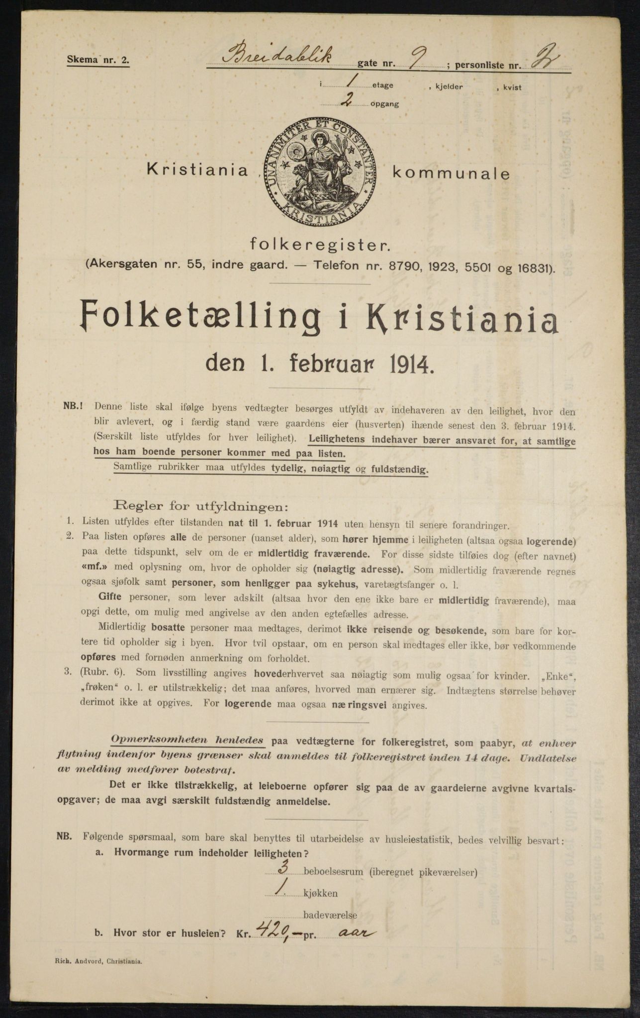 OBA, Kommunal folketelling 1.2.1914 for Kristiania, 1914, s. 8117