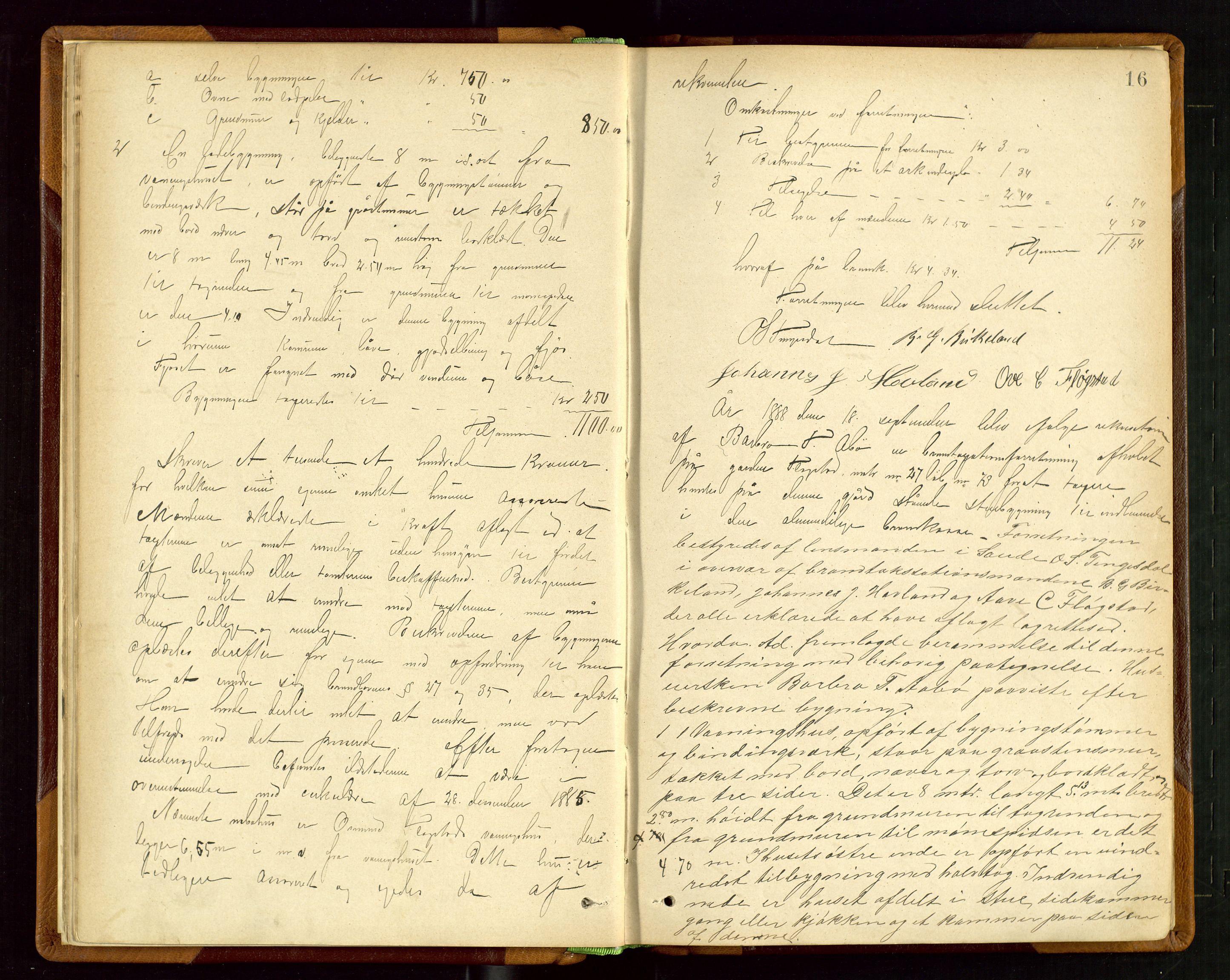 Sauda lensmannskontor, AV/SAST-A-100177/Goa/L0002: "Brandtaxtforretninger i Saude Lensmandsdistrikt", 1887-1918, s. 15b-16a