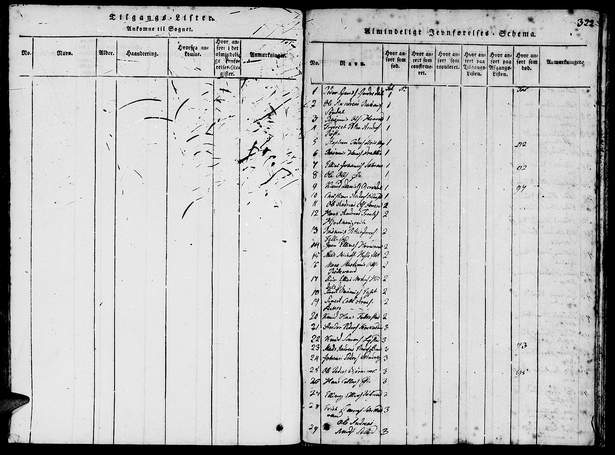 Ministerialprotokoller, klokkerbøker og fødselsregistre - Møre og Romsdal, SAT/A-1454/511/L0138: Ministerialbok nr. 511A05, 1817-1832, s. 322