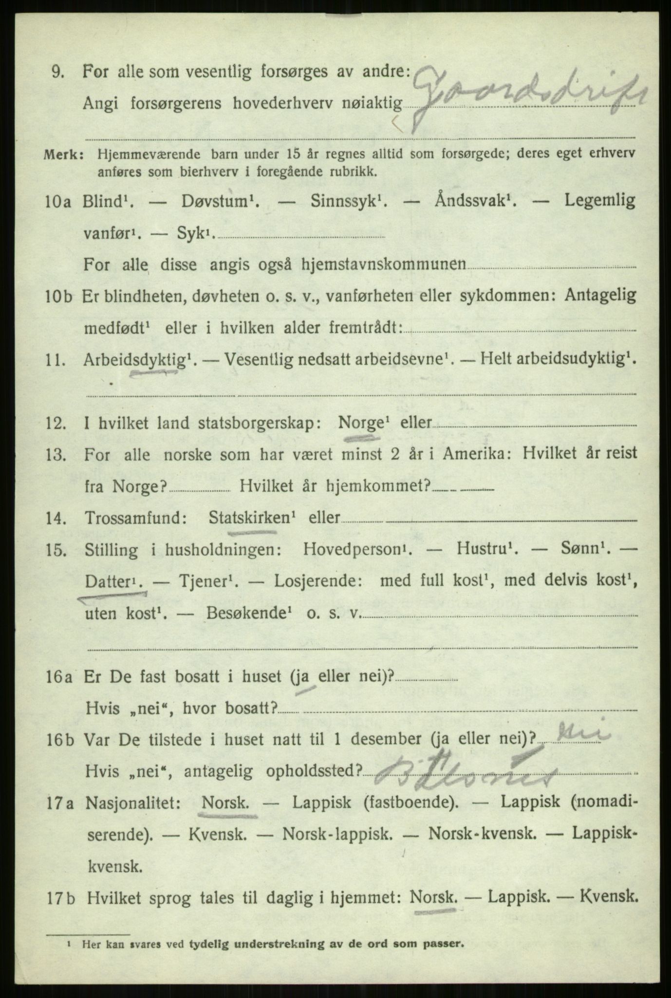 SATØ, Folketelling 1920 for 1933 Balsfjord herred, 1920, s. 7488