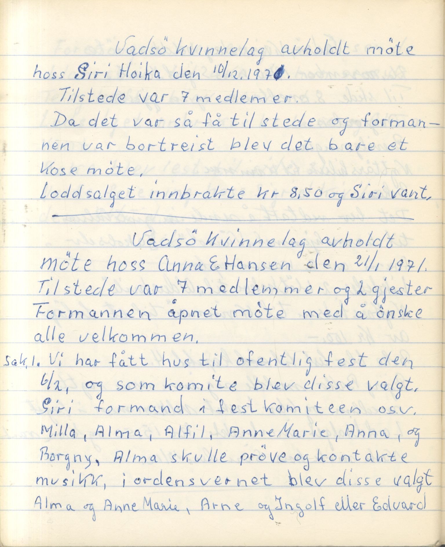 Vadsø Kvinnelag, FMFB/A-1054/A/L0002: Møteprotokoll, 1966-1971, s. 94
