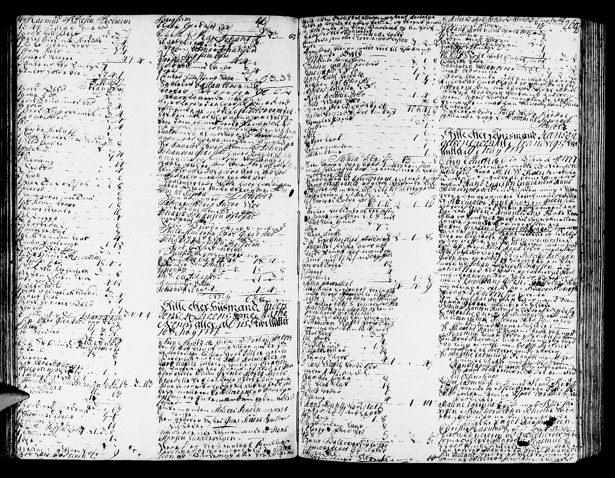 Sunnhordland sorenskrivar, SAB/A-2401/1/H/Ha/Haa/L0008: Skifteprotokollar. Register i protokoll, 1773-1780, s. 259b-260a