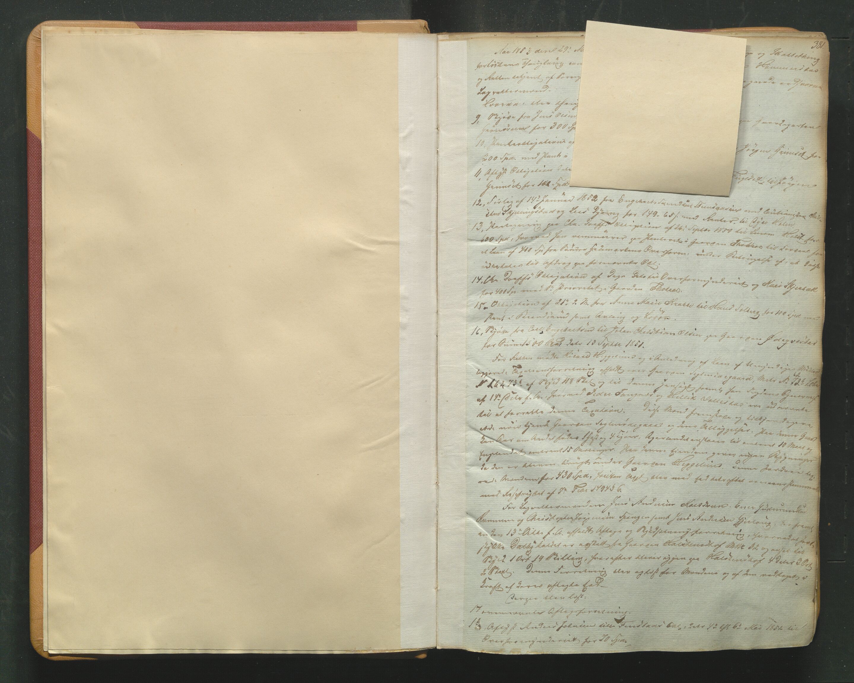 Sør-Hedmark sorenskriveri, AV/SAH-TING-014/G/Gb/Gba/L0006B: Tingbok, 1853-1860, s. 381a