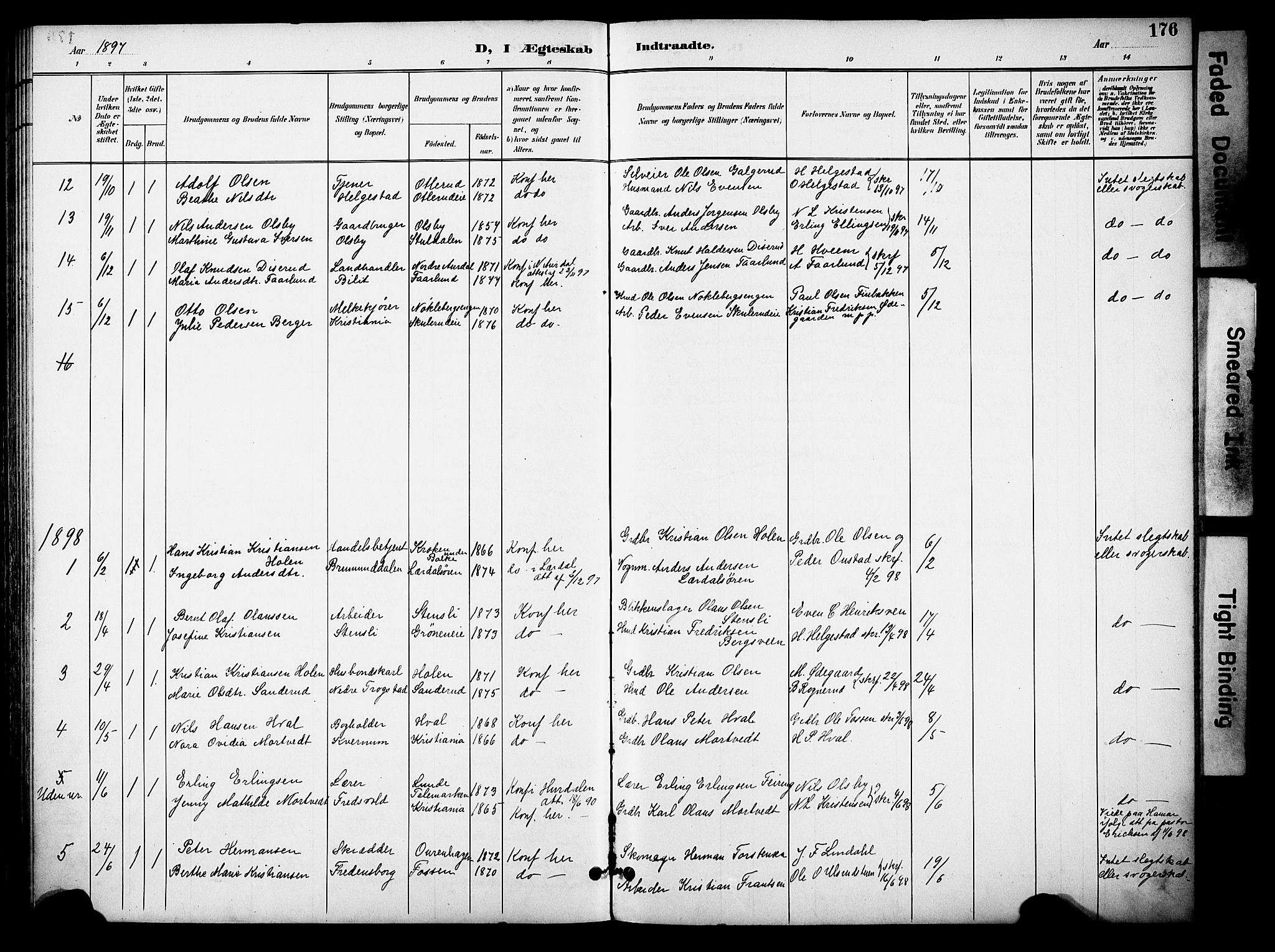 Østre Toten prestekontor, AV/SAH-PREST-104/H/Ha/Haa/L0009: Ministerialbok nr. 9, 1897-1913, s. 176