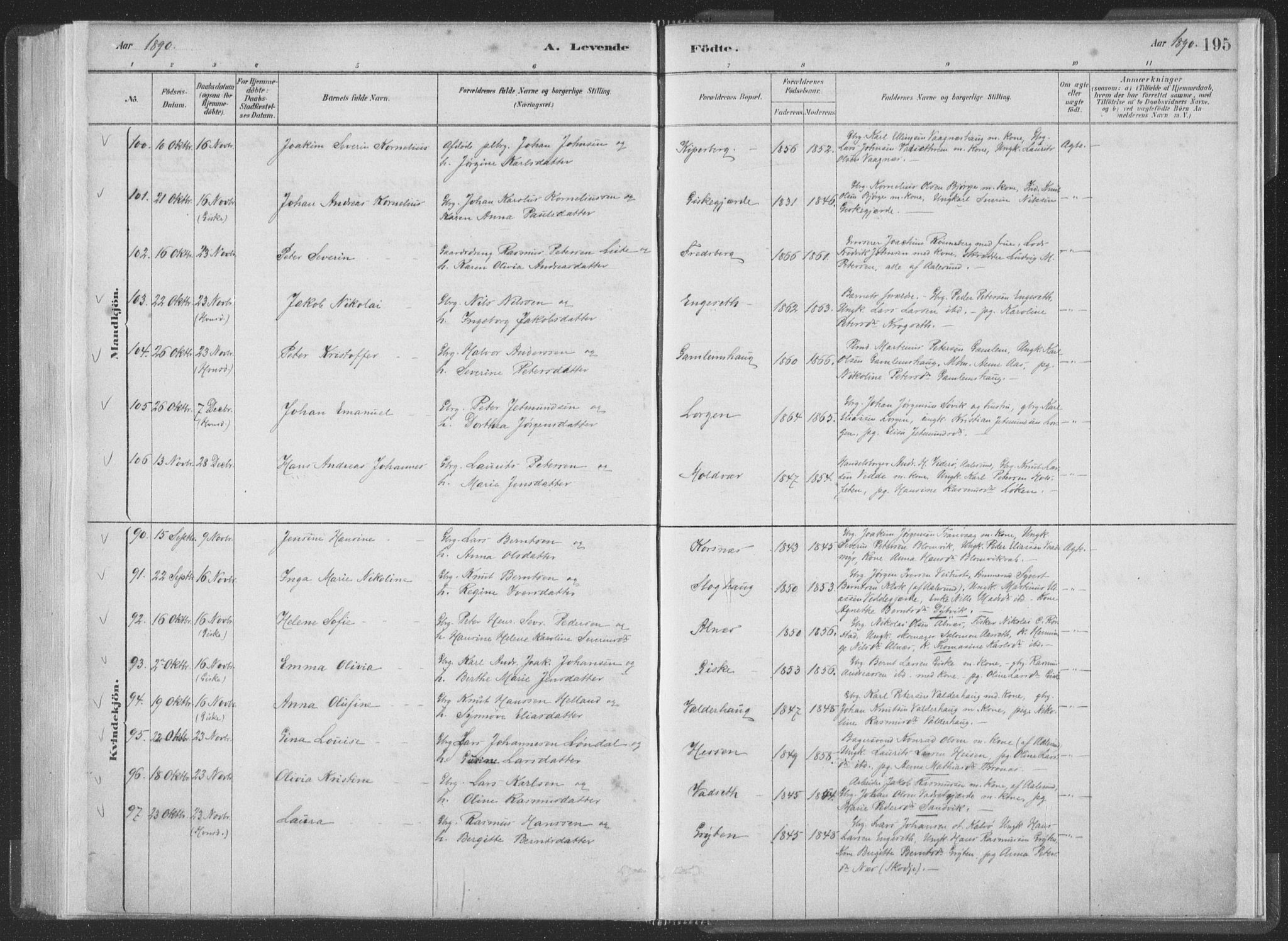 Ministerialprotokoller, klokkerbøker og fødselsregistre - Møre og Romsdal, AV/SAT-A-1454/528/L0401: Ministerialbok nr. 528A12I, 1880-1920, s. 195