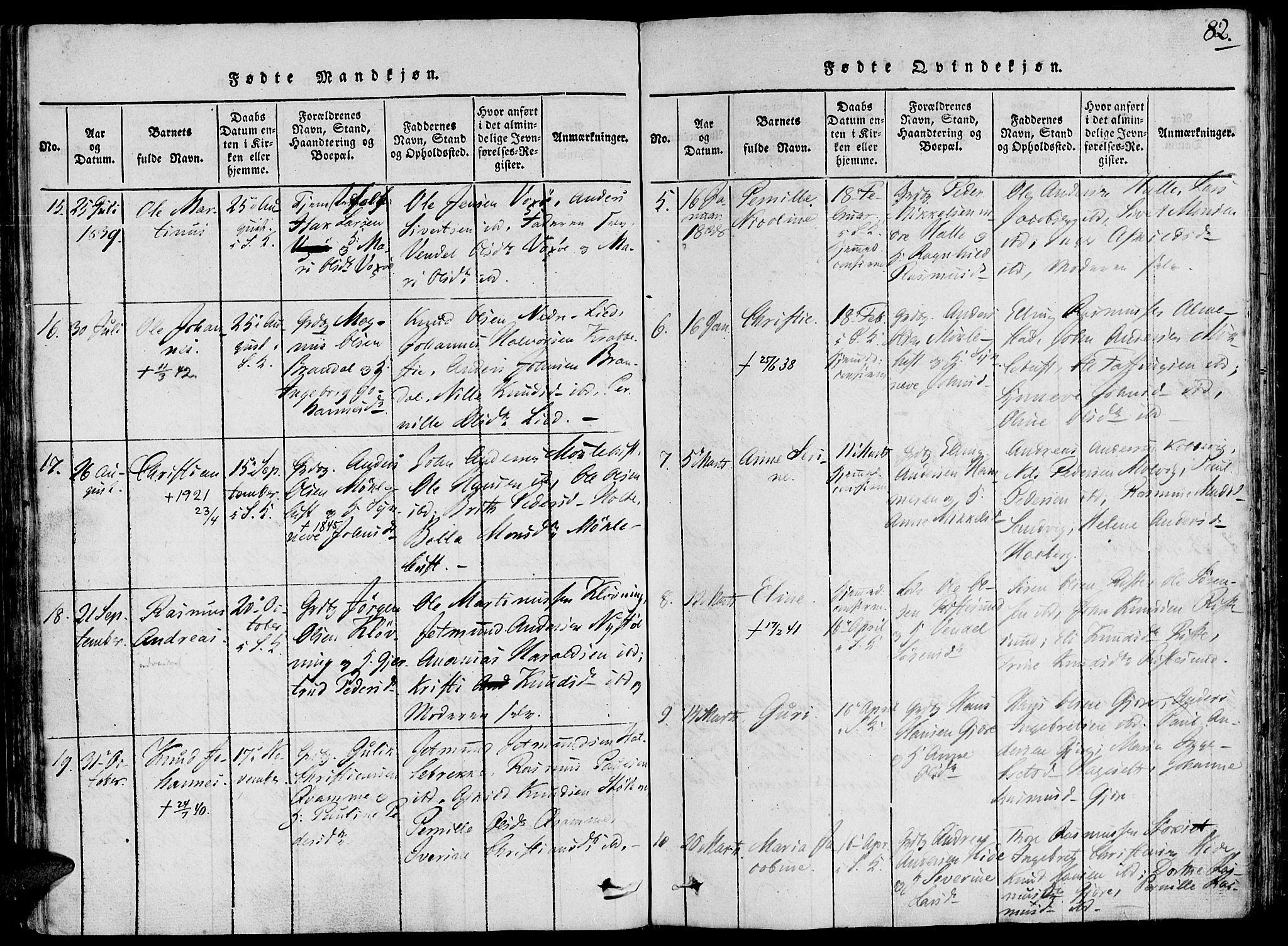 Ministerialprotokoller, klokkerbøker og fødselsregistre - Møre og Romsdal, AV/SAT-A-1454/503/L0033: Ministerialbok nr. 503A01, 1816-1841, s. 82