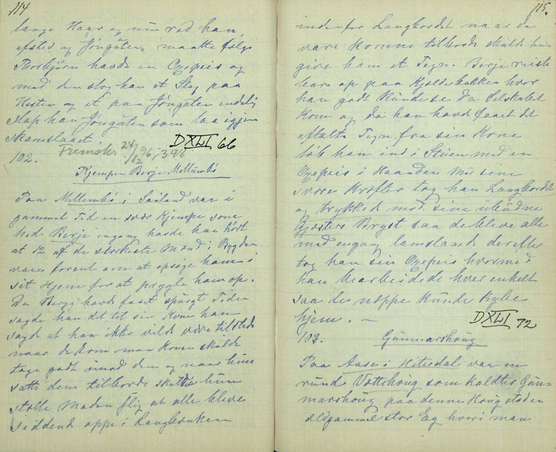 Rikard Berge, TEMU/TGM-A-1003/F/L0007/0006: 251-299 / 256 Samlet af Halvor Nilsen Tveten i Bø, 1893, s. 114-115