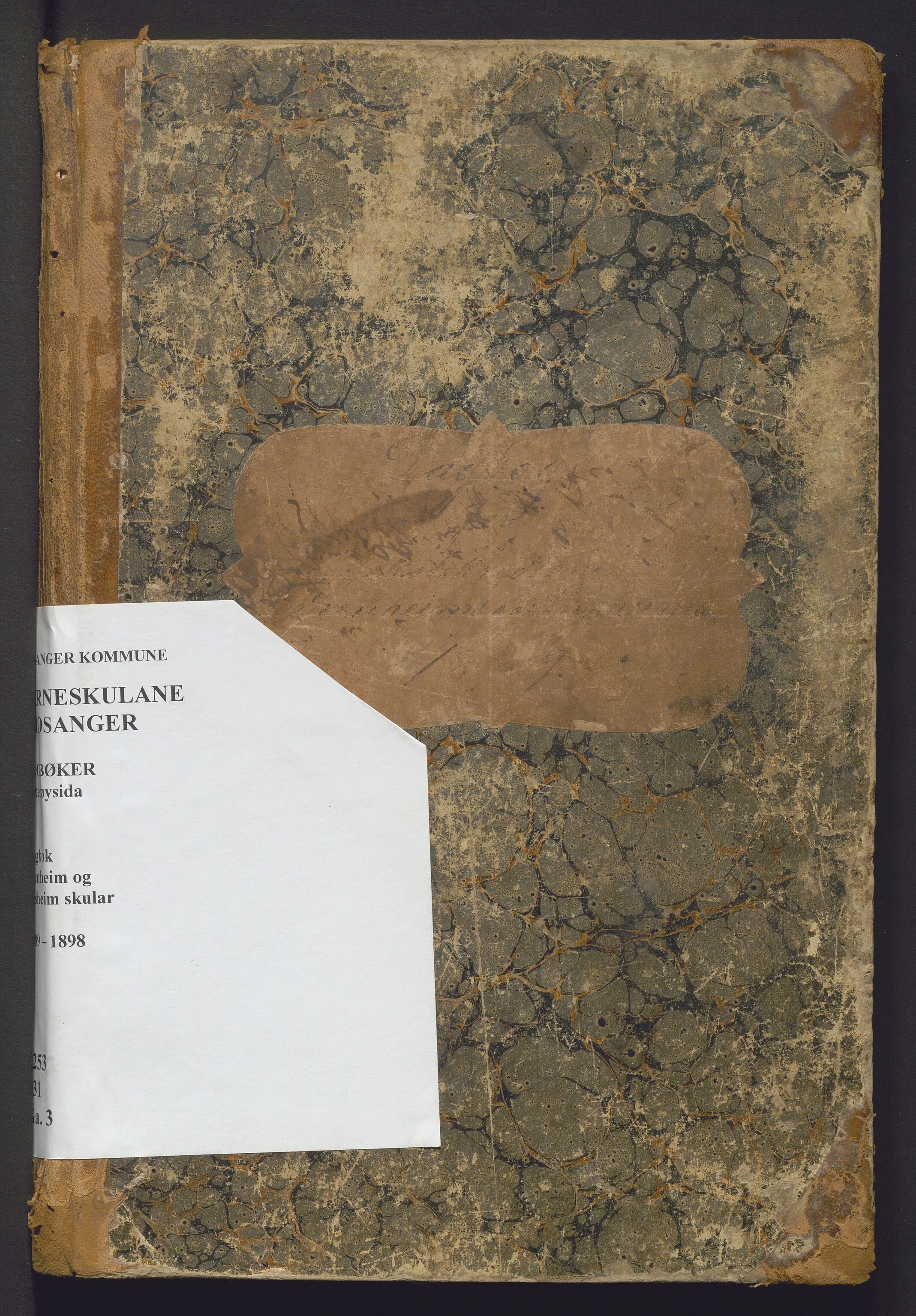 Hosanger kommune. Barneskulane, IKAH/1253a-231/G/Ga/L0003: Dagbok for Svenheim og Bysheim skular, 1889-1898