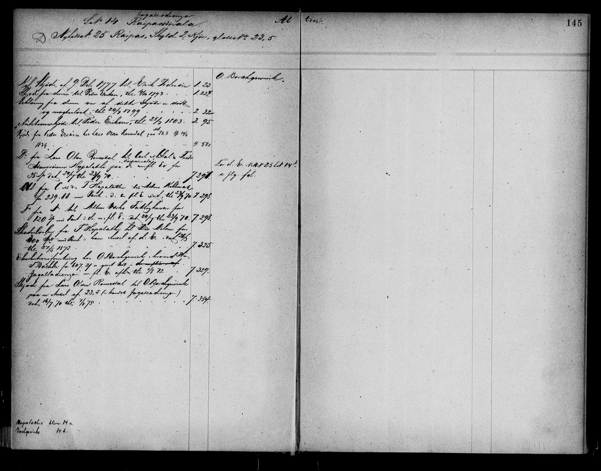 Alta fogderi/sorenskriveri, AV/SATØ-SATØ-5/1/K/Kb/Kba/L0007pantereg: Panteregister nr. 7, 1776, s. 145