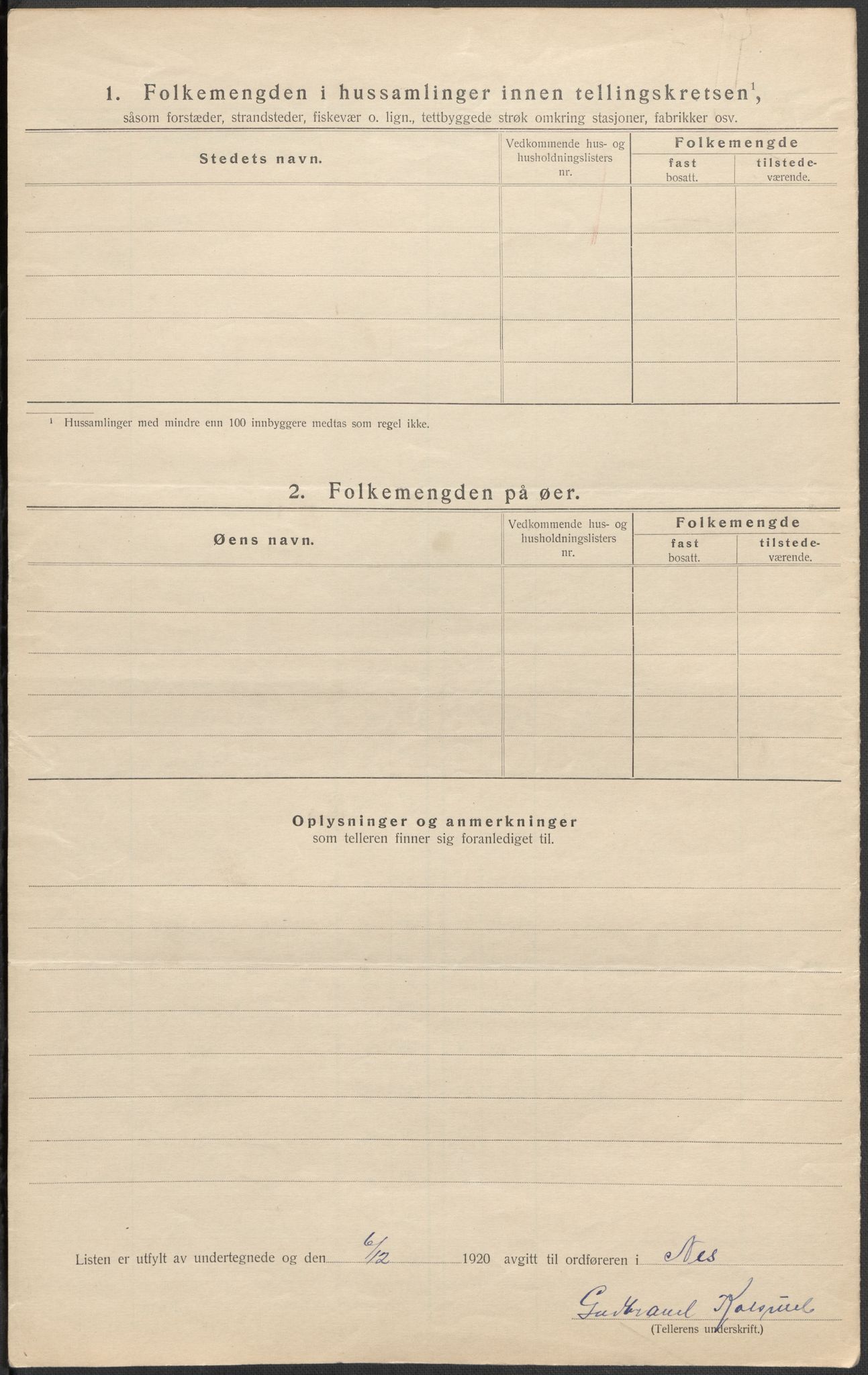 SAKO, Folketelling 1920 for 0616 Nes herred, 1920, s. 17