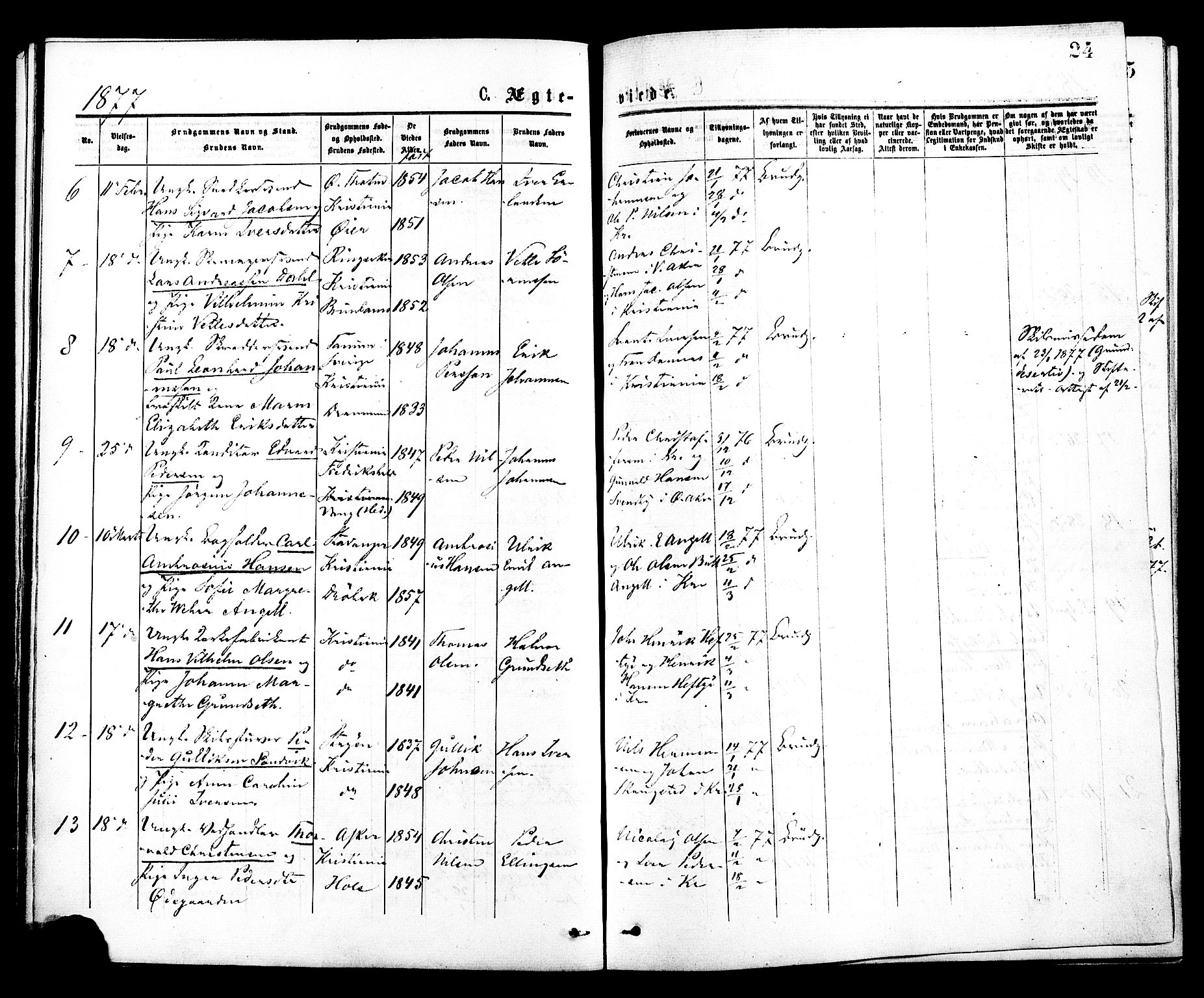 Johannes prestekontor Kirkebøker, AV/SAO-A-10852/F/Fa/L0002: Ministerialbok nr. 2, 1875-1882, s. 24