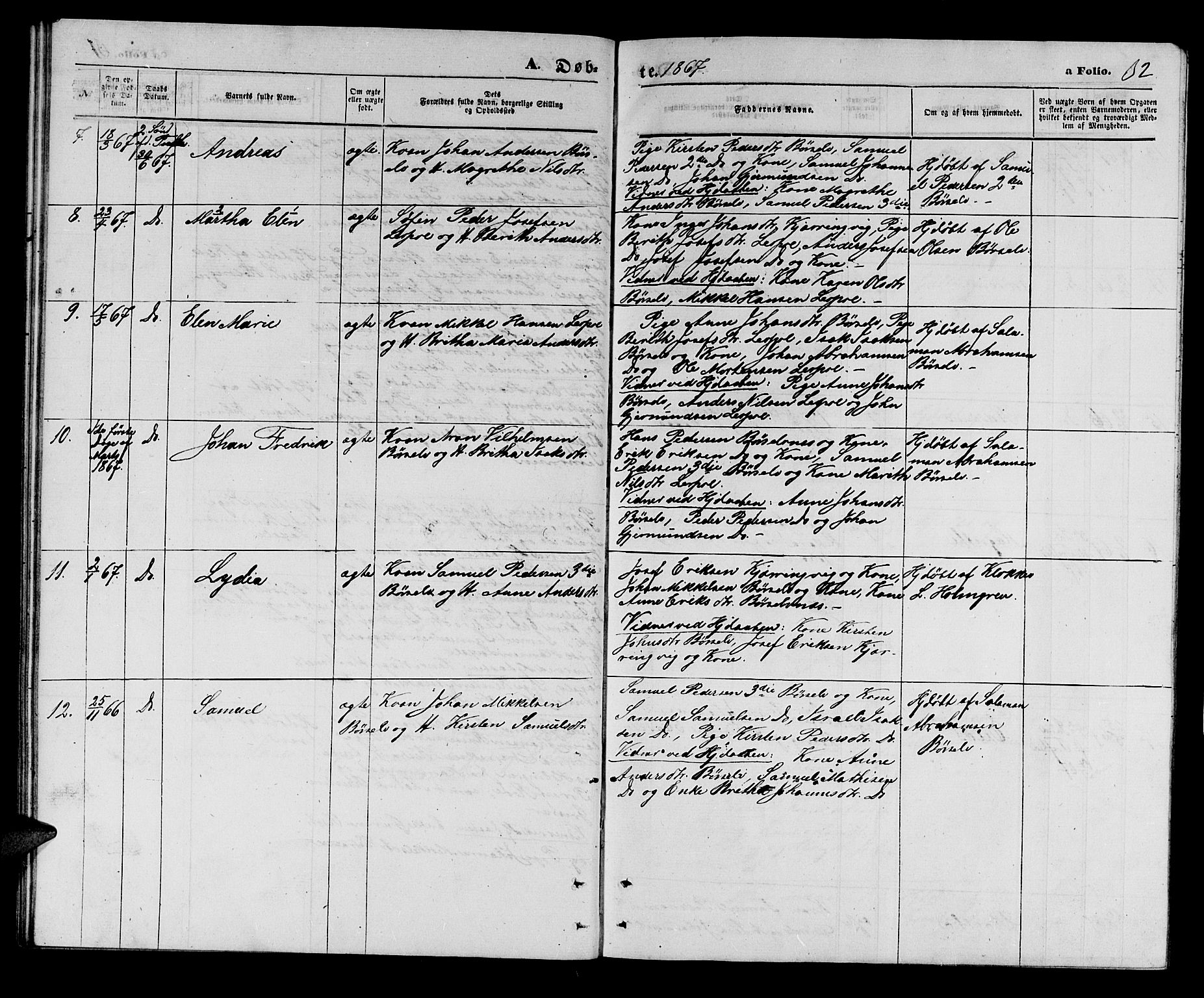 Kistrand/Porsanger sokneprestembete, AV/SATØ-S-1351/H/Hb/L0002.klokk: Klokkerbok nr. 2, 1862-1873, s. 32