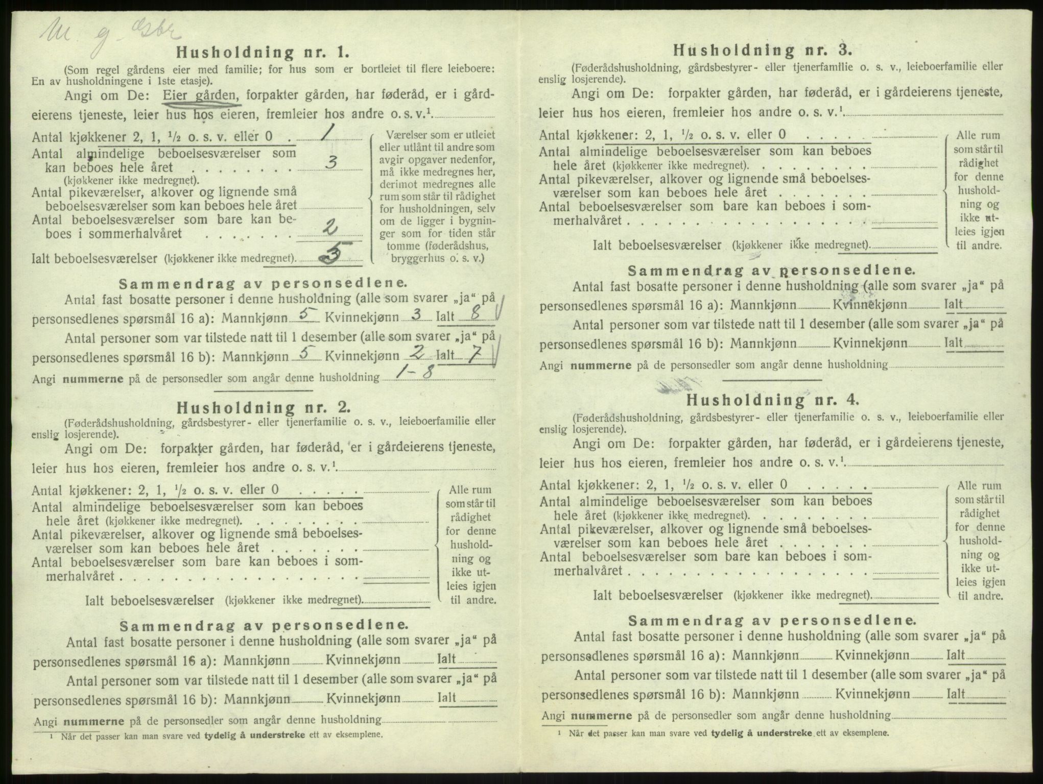SAB, Folketelling 1920 for 1413 Hyllestad herred, 1920, s. 358