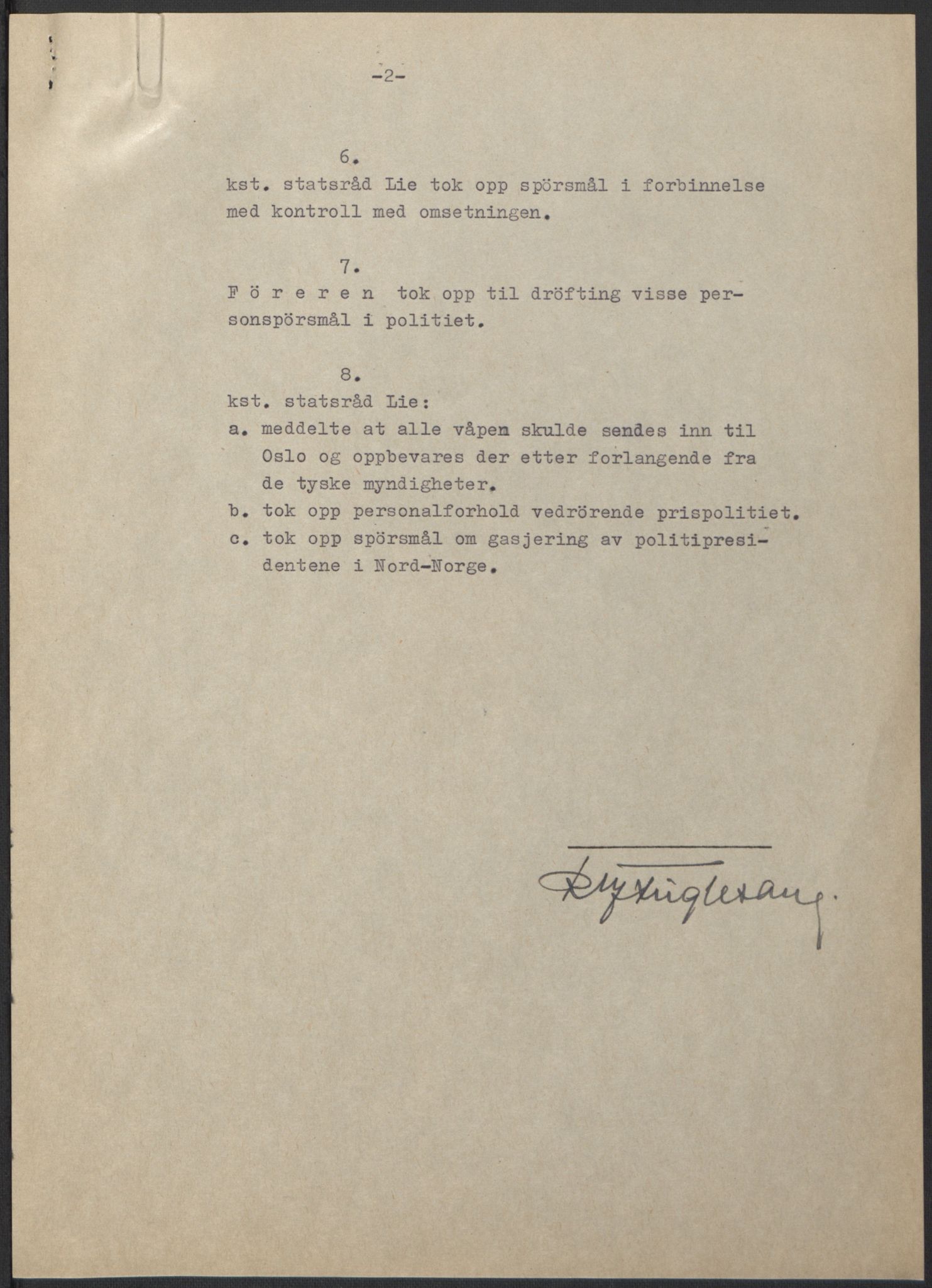 NS-administrasjonen 1940-1945 (Statsrådsekretariatet, de kommisariske statsråder mm), AV/RA-S-4279/D/Db/L0074: De kommisariske statsråder, 1940-1942