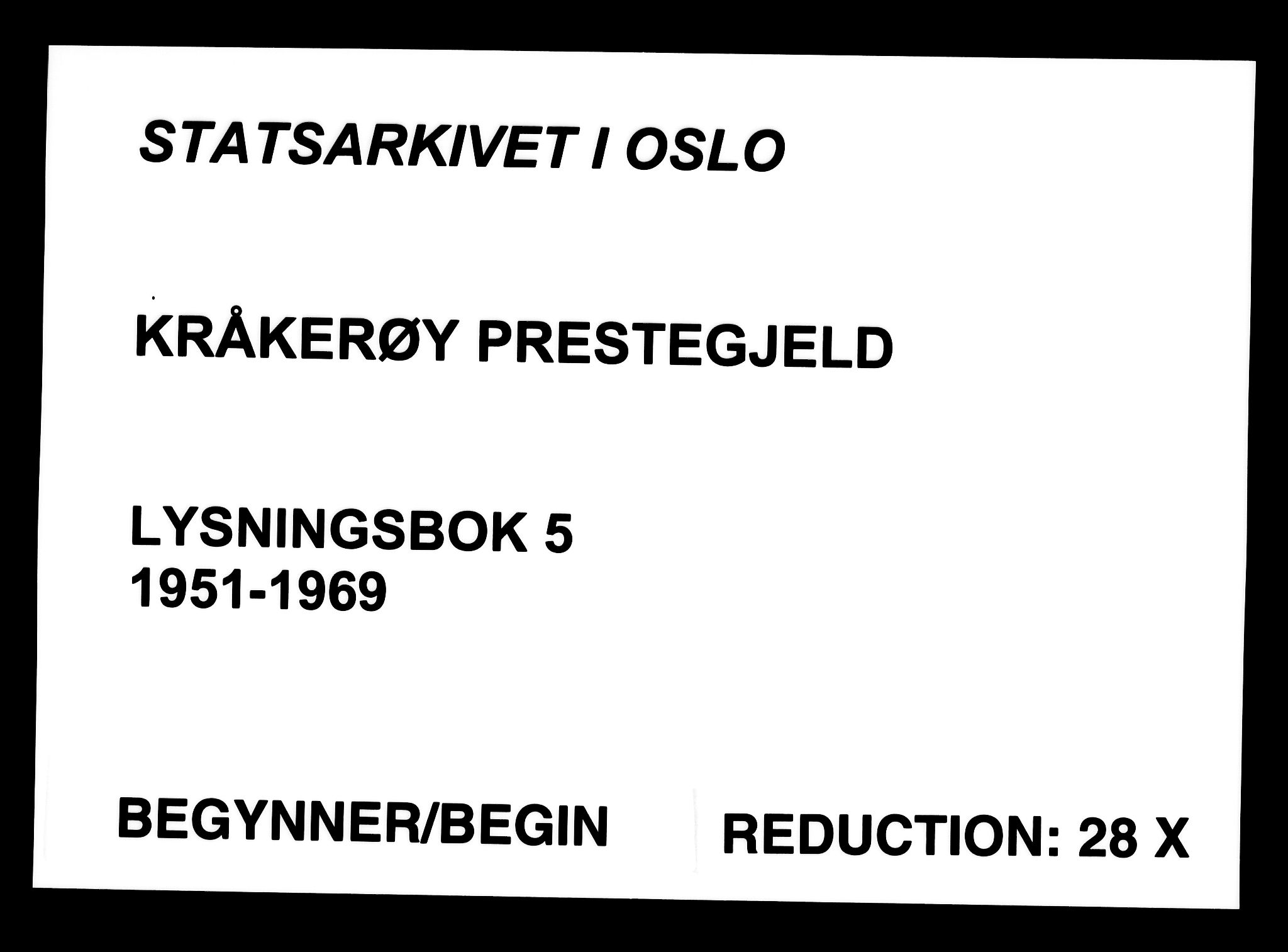 Kråkerøy prestekontor Kirkebøker, SAO/A-10912/H/Ha/L0004: Lysningsprotokoll nr. 4, 1951-1969